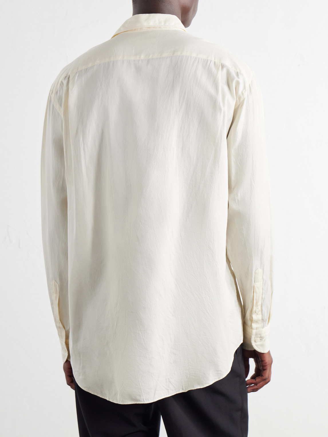Cotton And Silk-Blend Twill Shirt