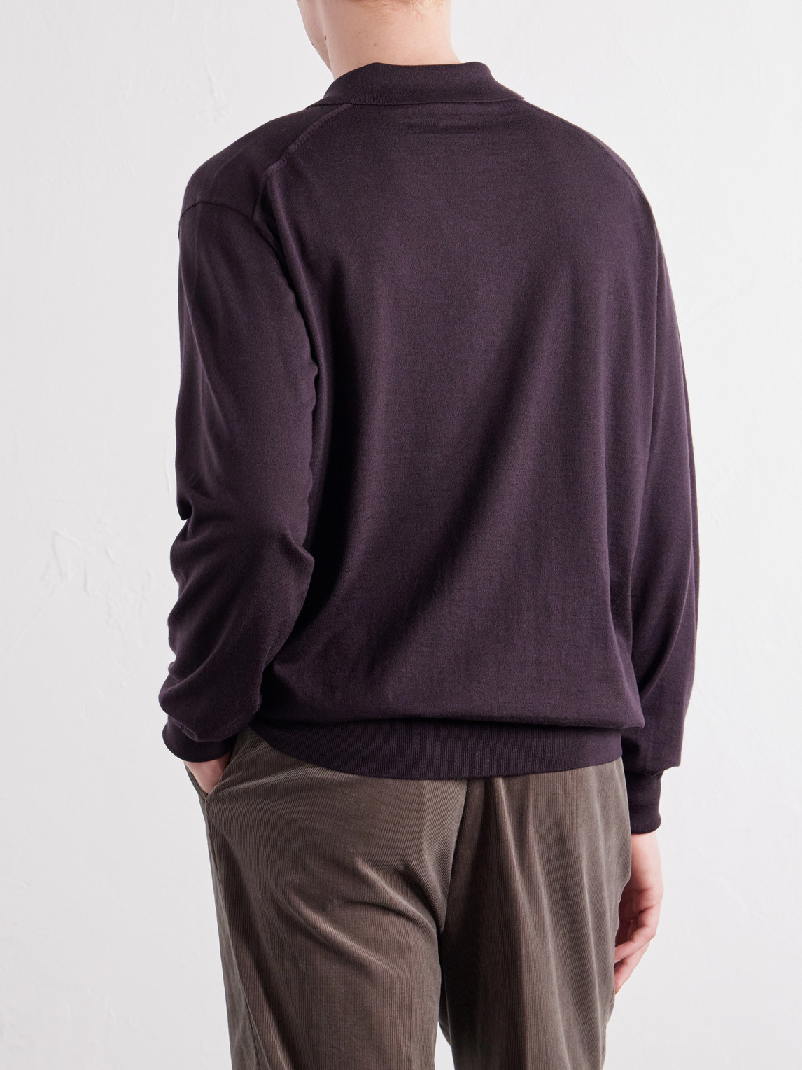 Wool And Cotton-Blend Polo Shirt