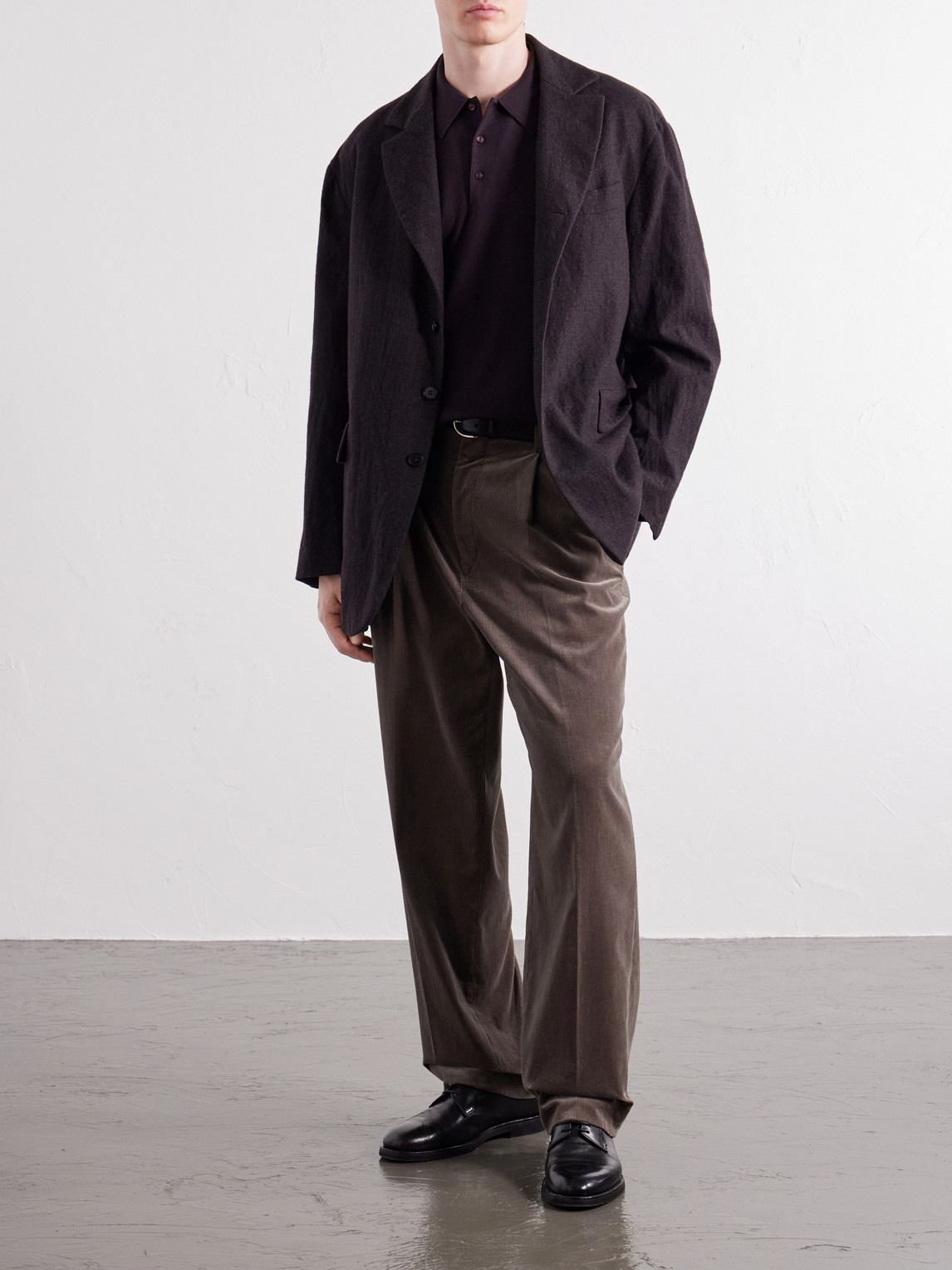 Wool And Cotton-Blend Polo Shirt
