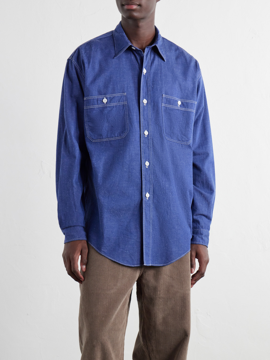 Work Suvin Cotton And Hemp-Blend Shirt