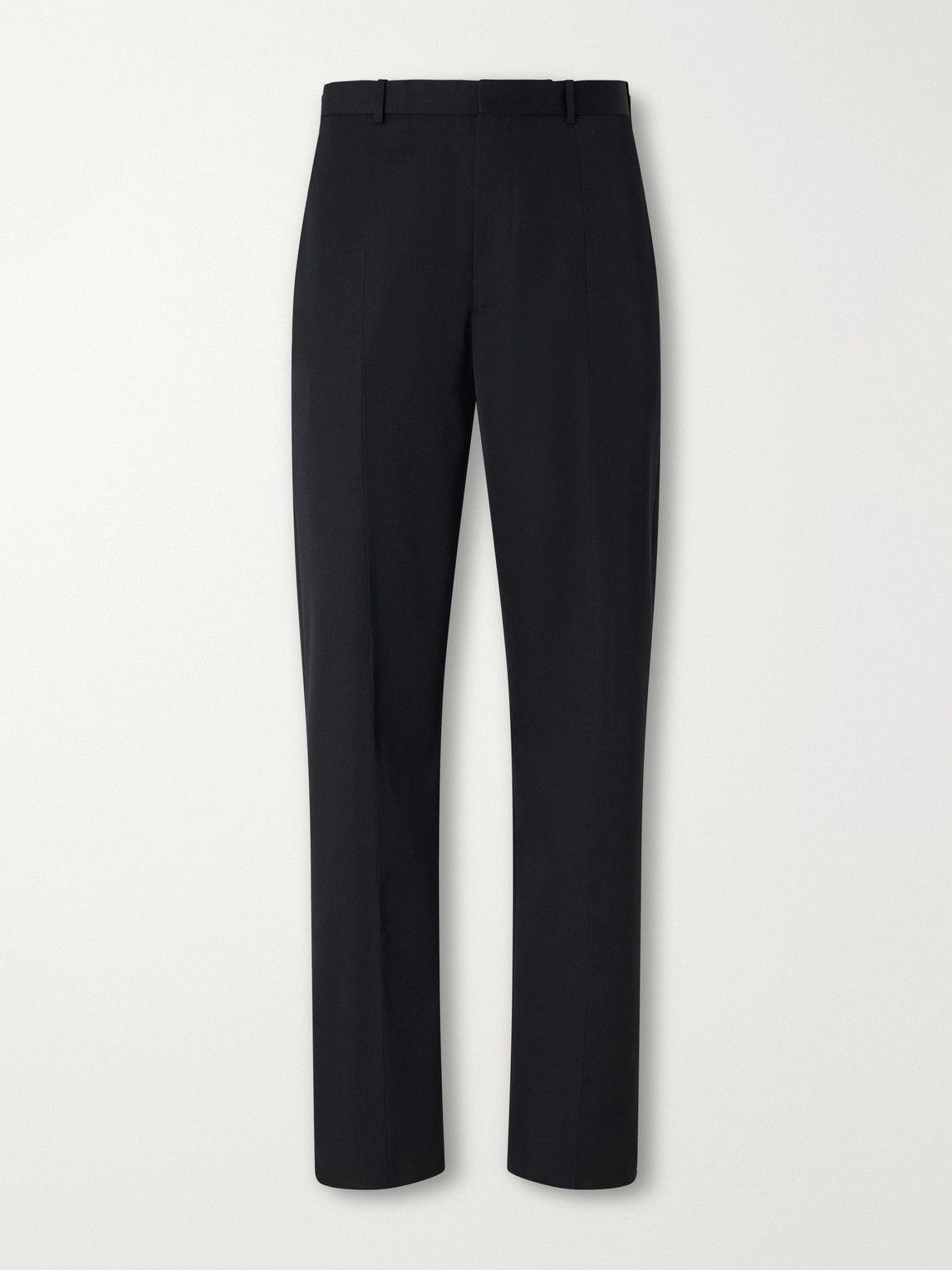 Straight-Leg Grain De Poudre Wool Trousers