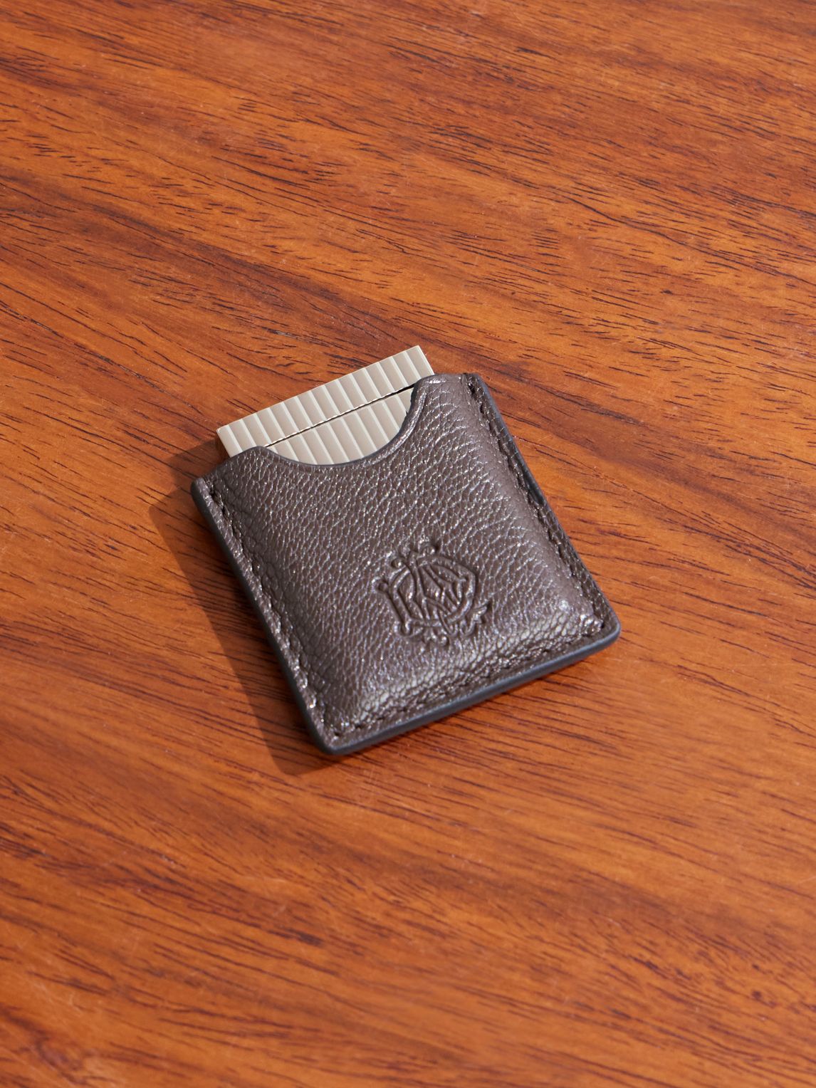 DUNHILL 스틸 가죽 시가 커터 케이스