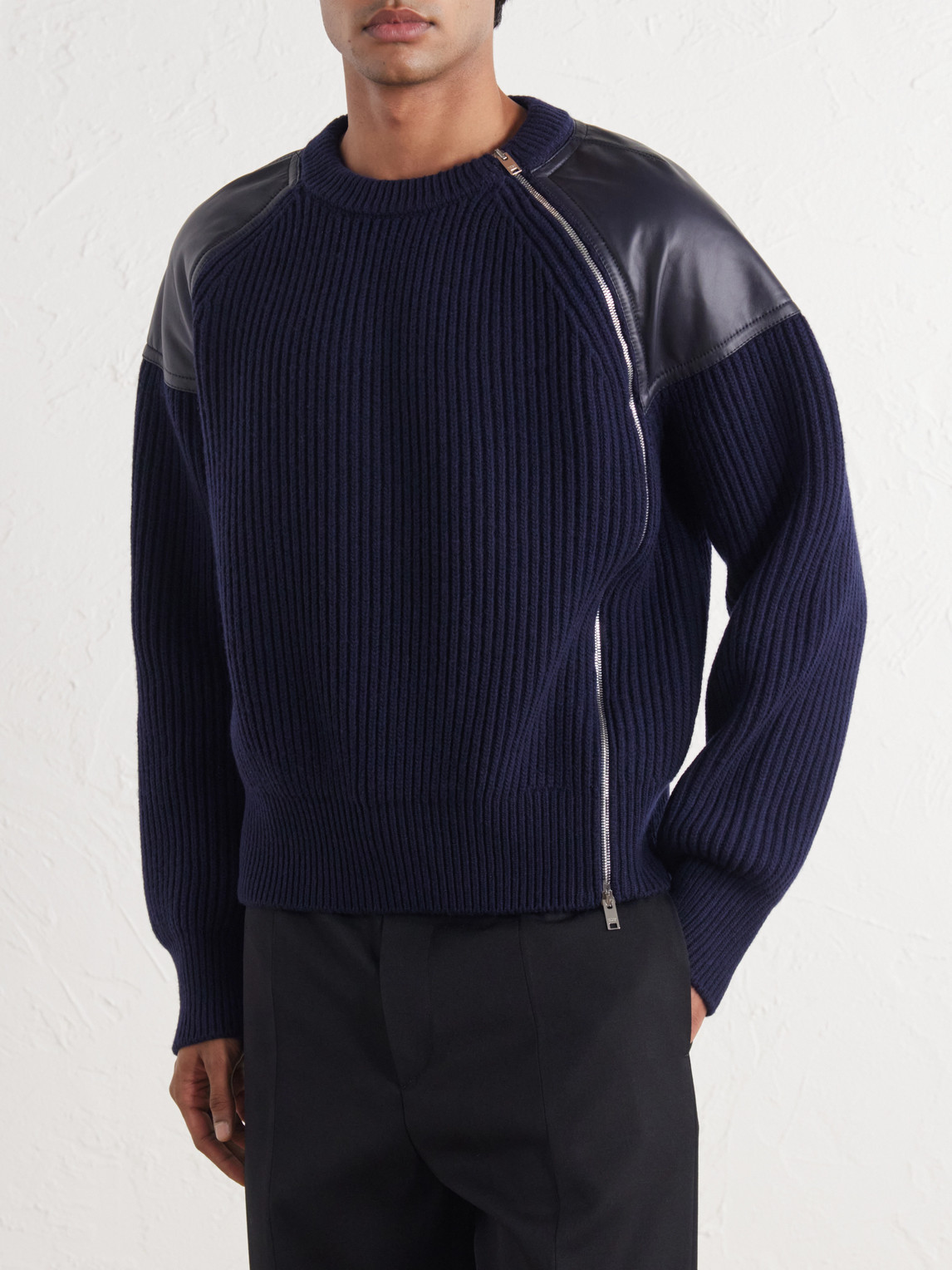 And Cashmere-Blend Zip-Up Sweater