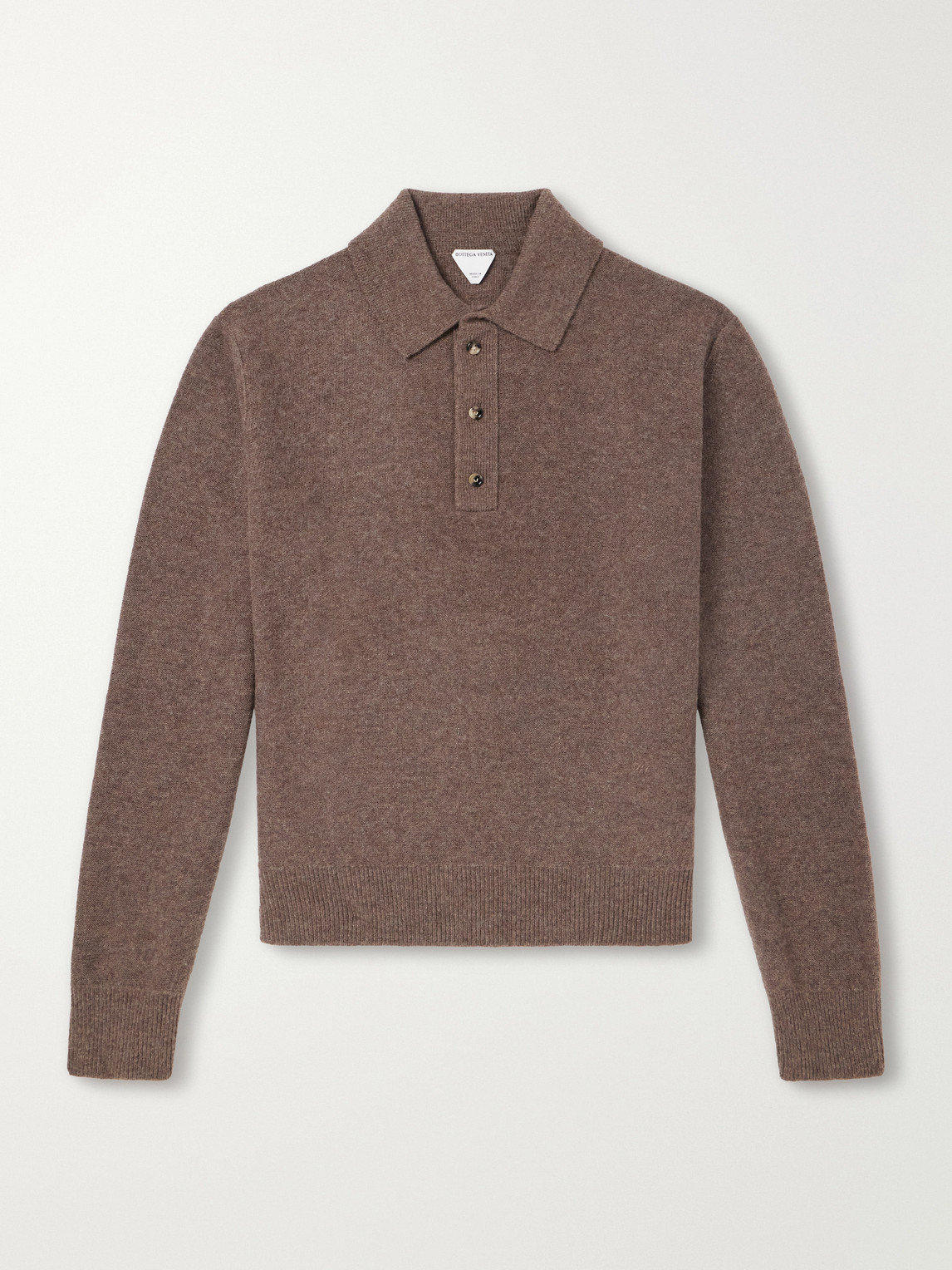 Brushed Wool And Cashmere-Blend Polo Sweater