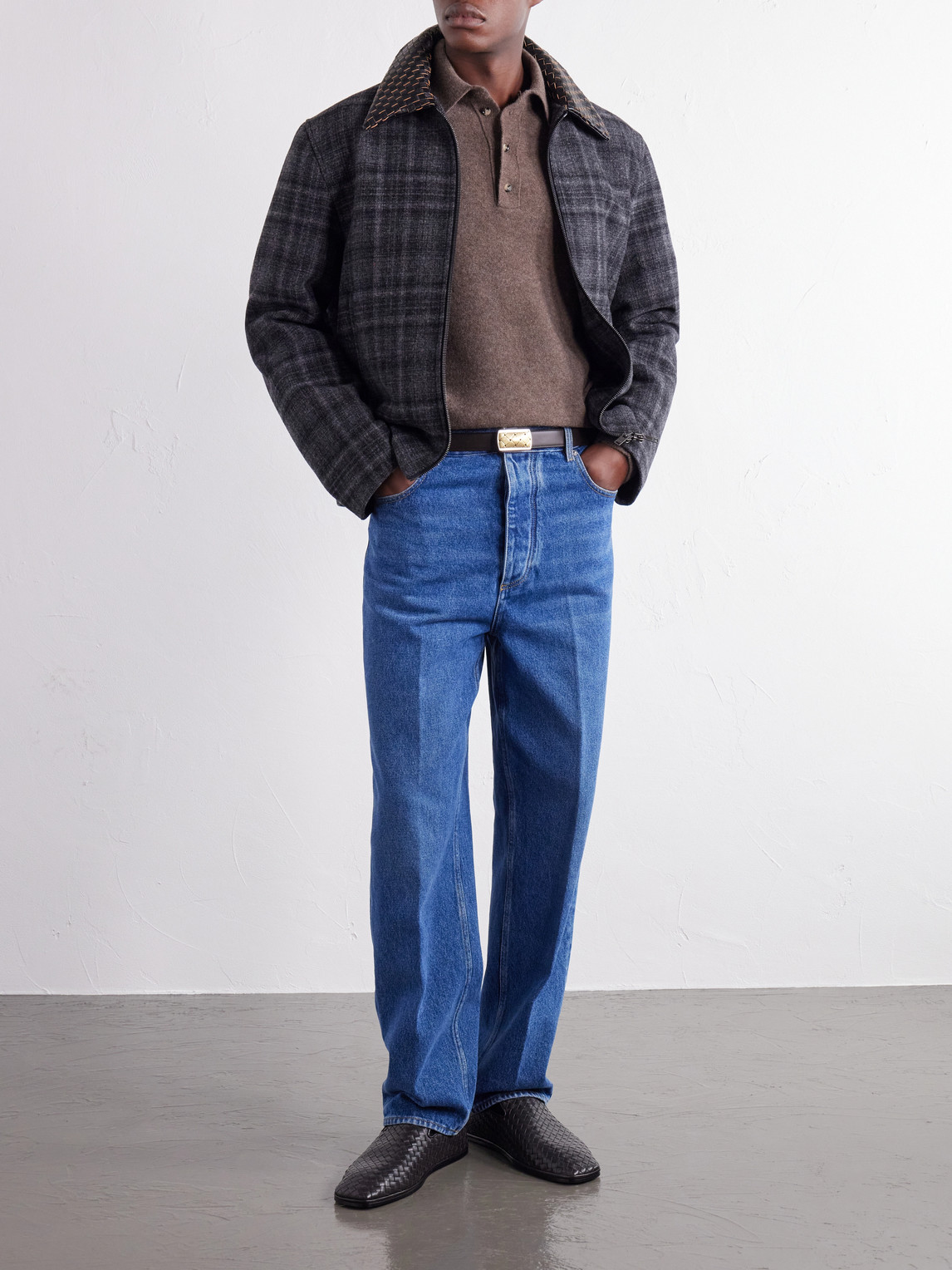 Brushed Wool And Cashmere-Blend Polo Sweater