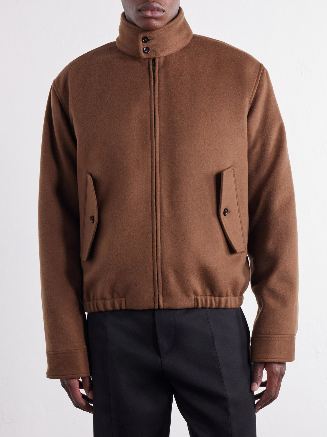 Brushed Wool And Cashmere-Blend Blouson Jacket