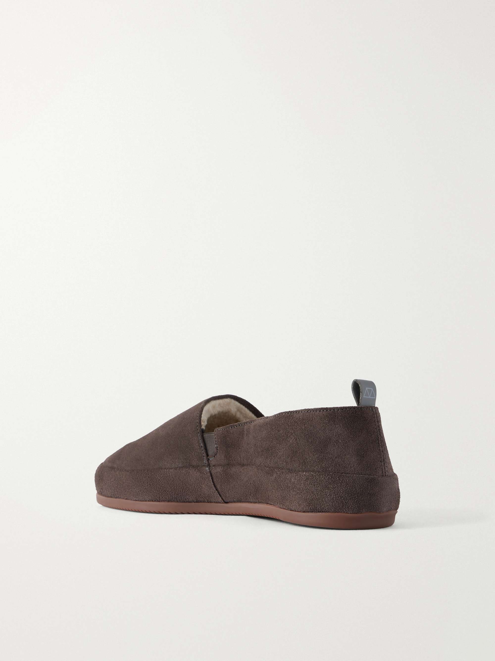 MULO Shearling-Lined Suede Slippers