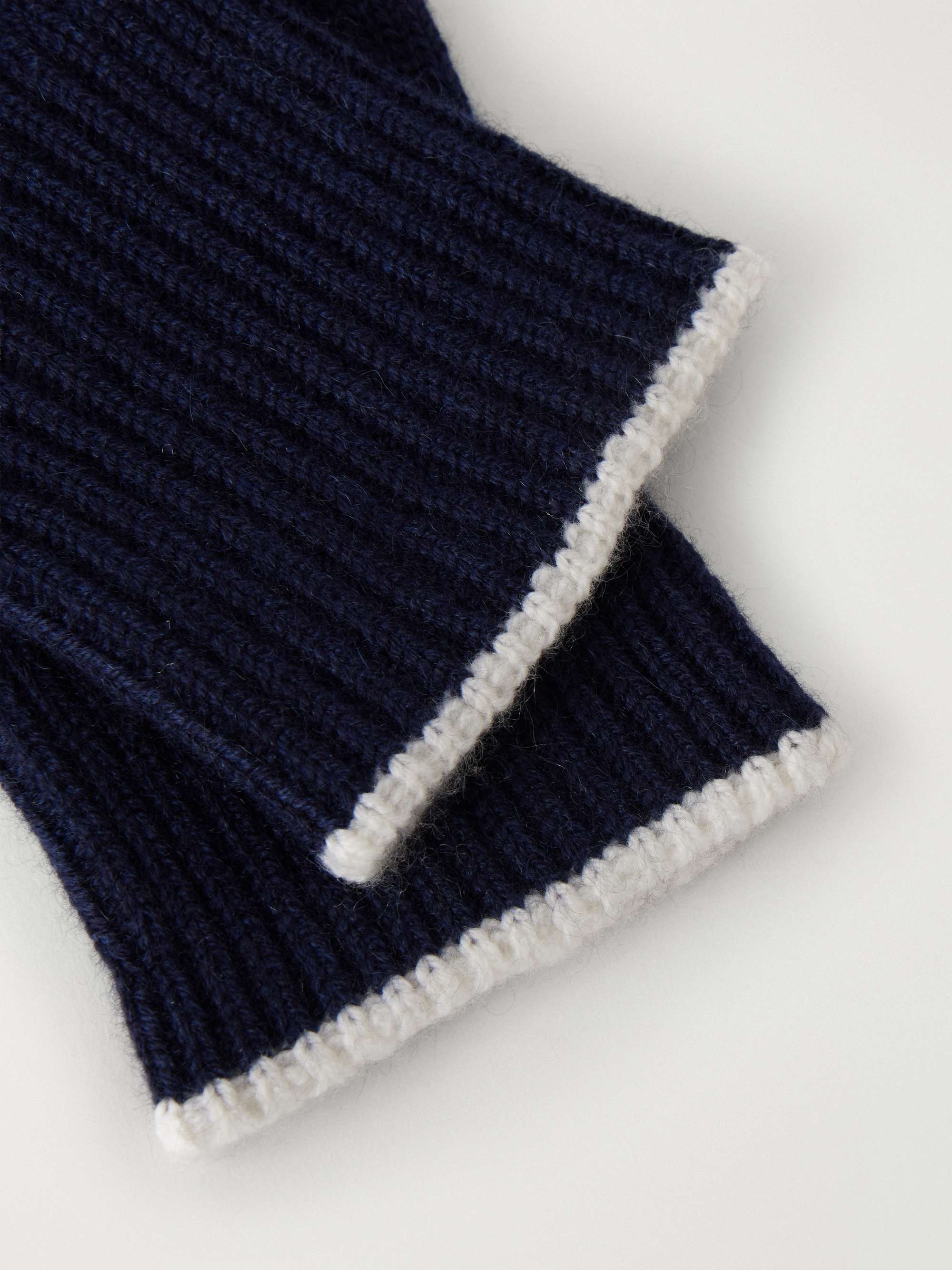 BRUNELLO CUCINELLI Contrast-Tipped Cashmere Gloves