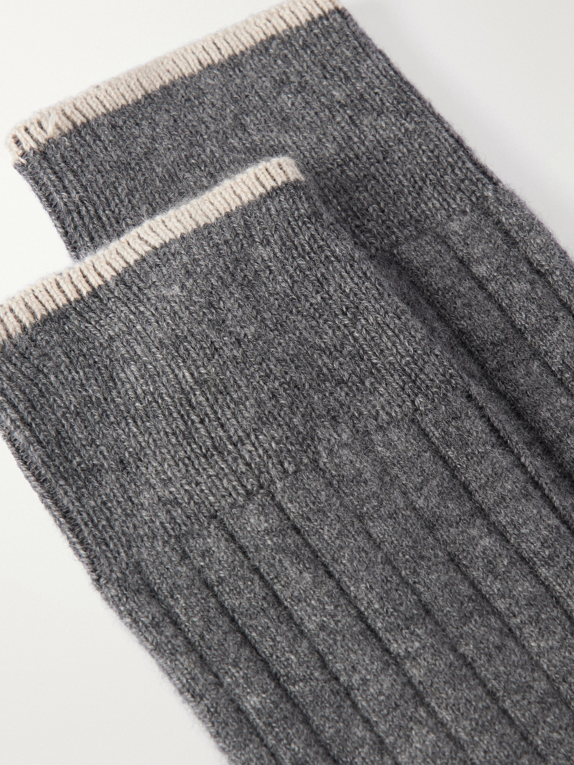 Ribbed Cashmere Socks