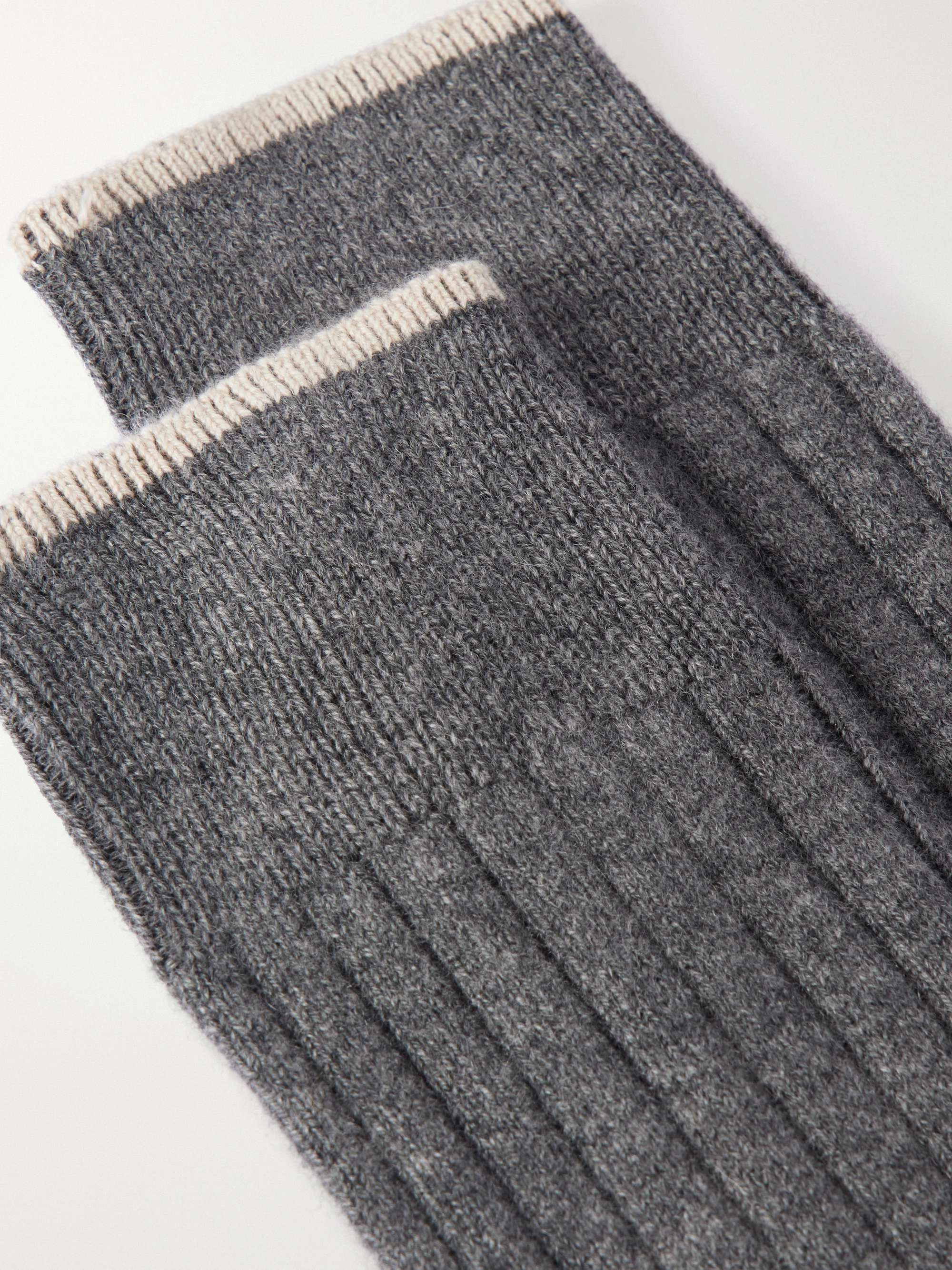 BRUNELLO CUCINELLI Ribbed Cashmere Socks