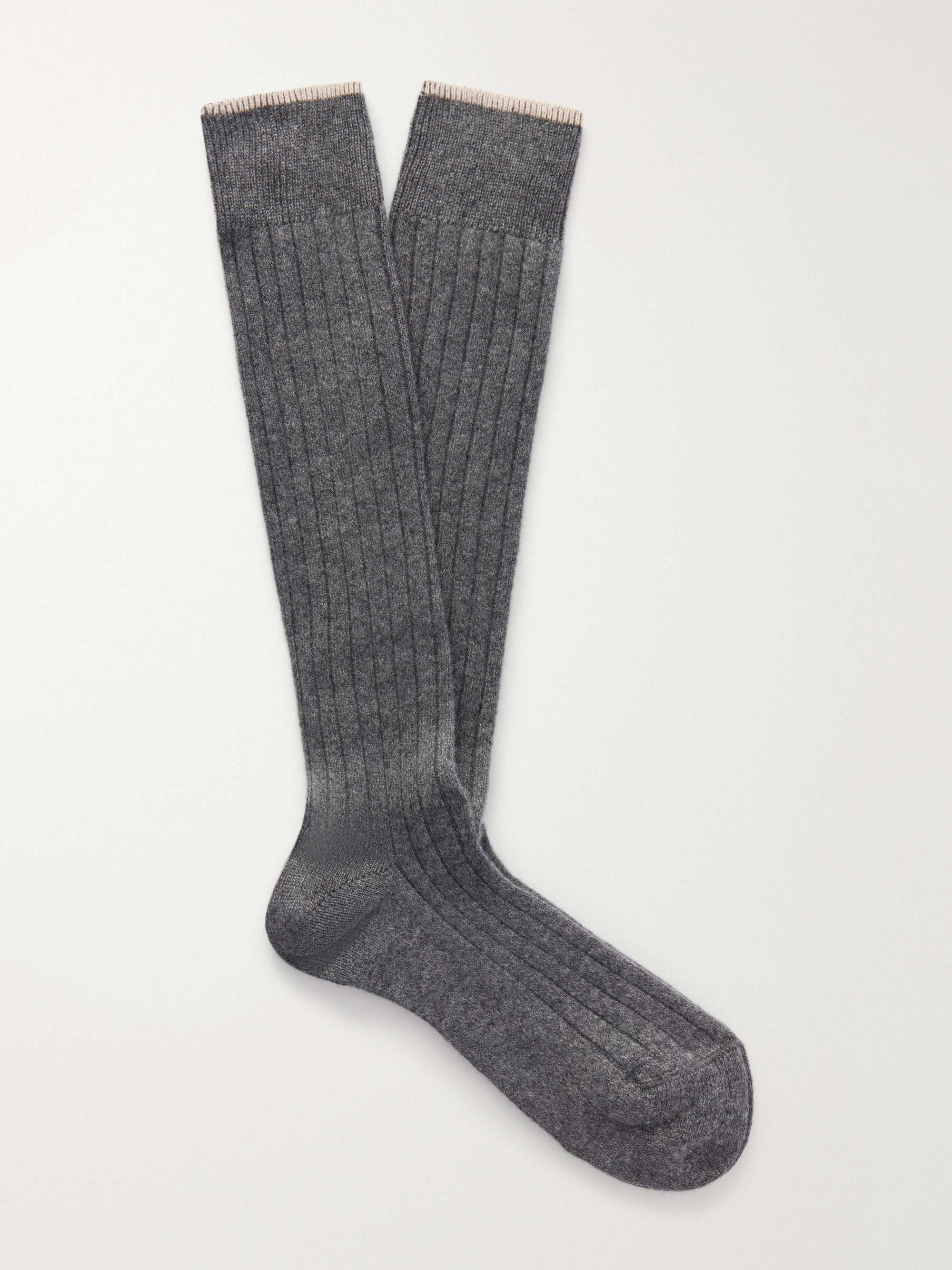BRUNELLO CUCINELLI Ribbed Cashmere Socks