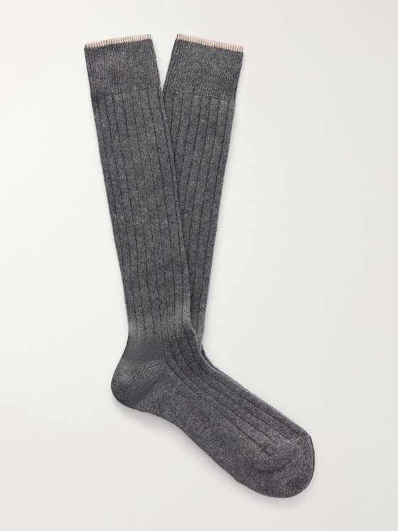 Brunellocucinelli Ribbed Cashmere Socks