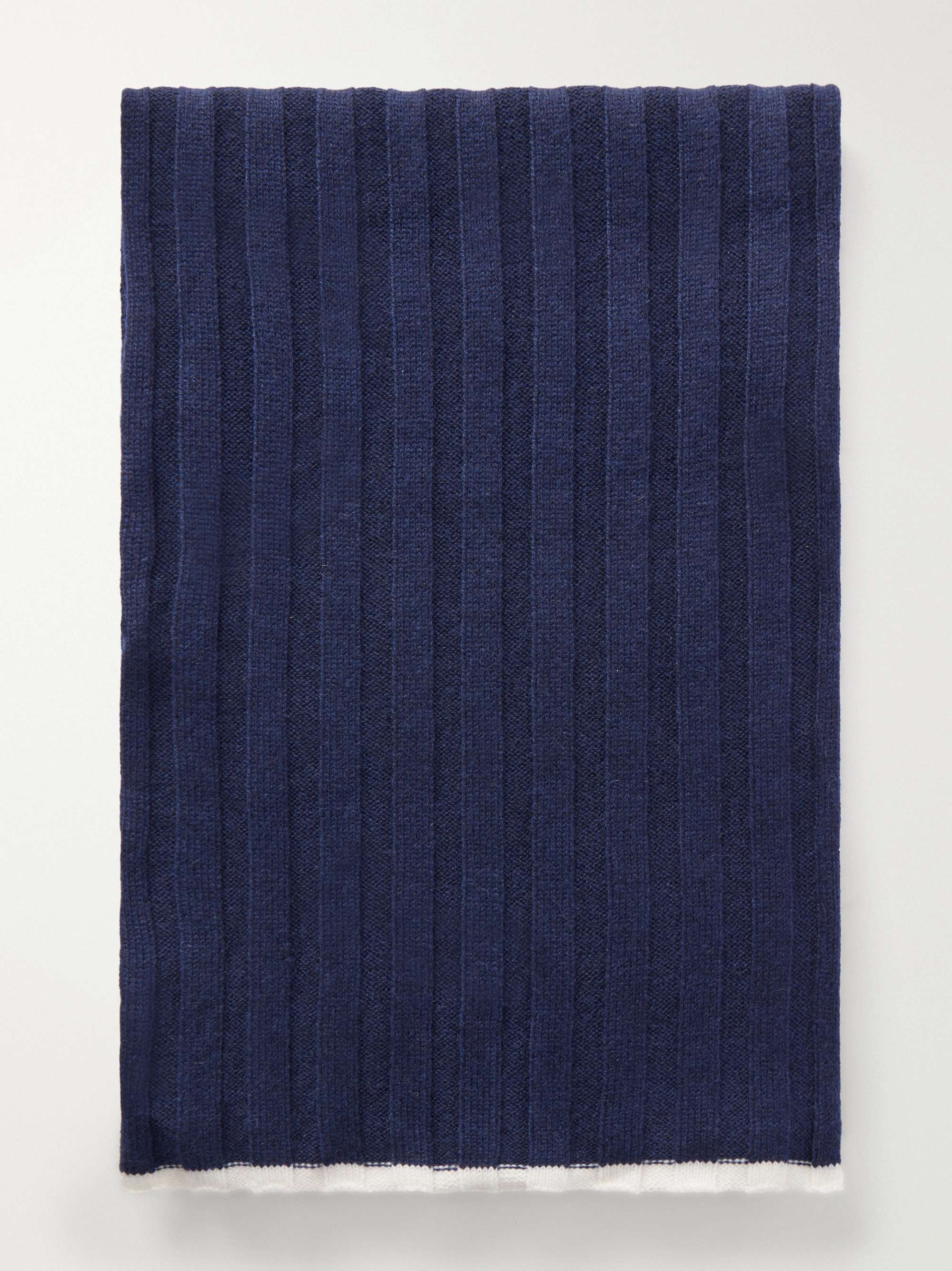 BRUNELLO CUCINELLI Ribbed Cashmere Scarf