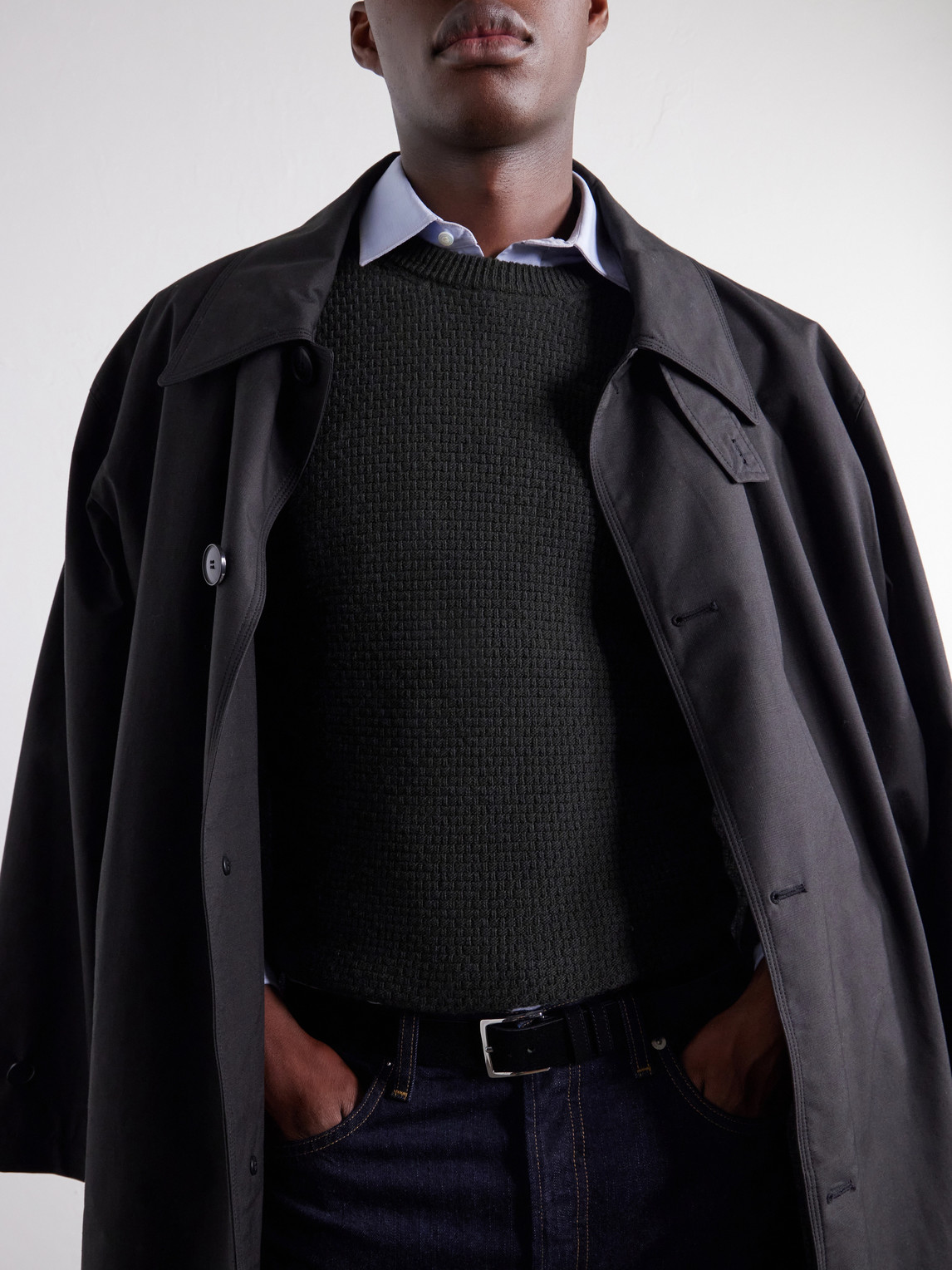 Inis Meáin - Caoladóir Merino Wool And Cashmere-Blend Waffle Sweater