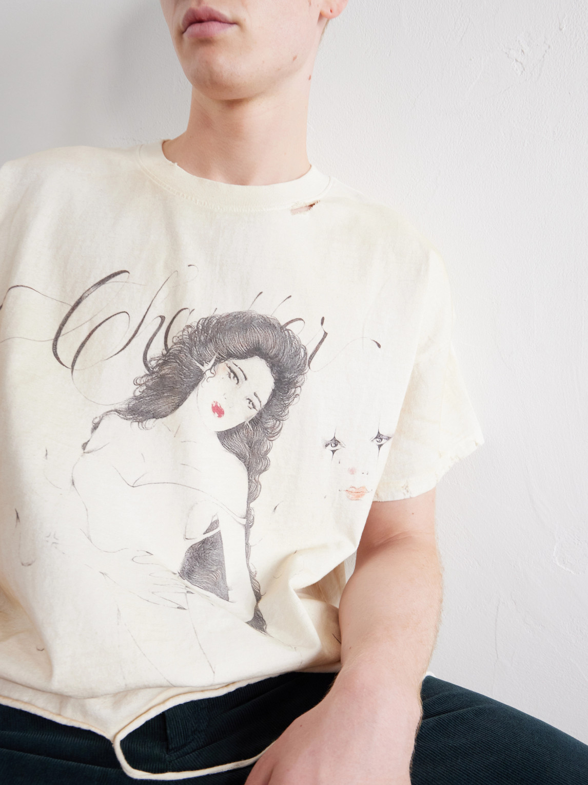 Red Lips Printed Cotton-Jersey T-Shirt