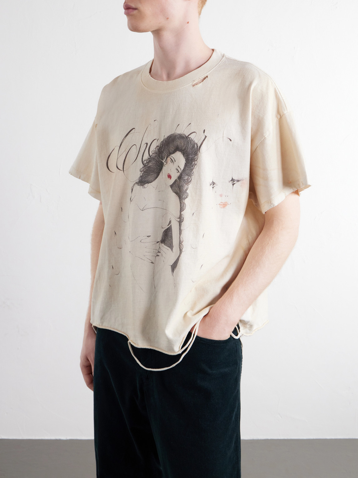 Red Lips Printed Cotton-Jersey T-Shirt