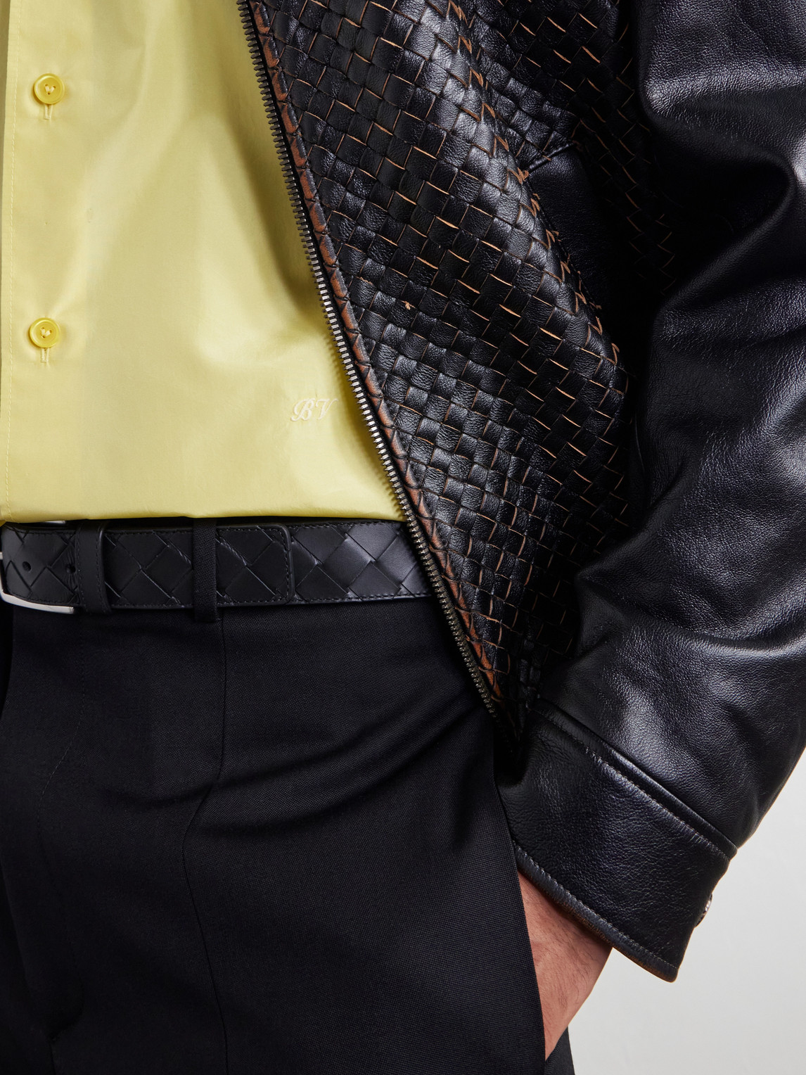 Classic-Collar Silk-Taffeta Shirt