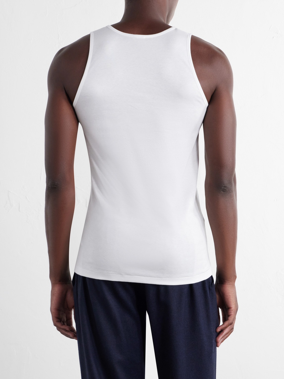 Sea Island Cotton-Jersey Tank Top
