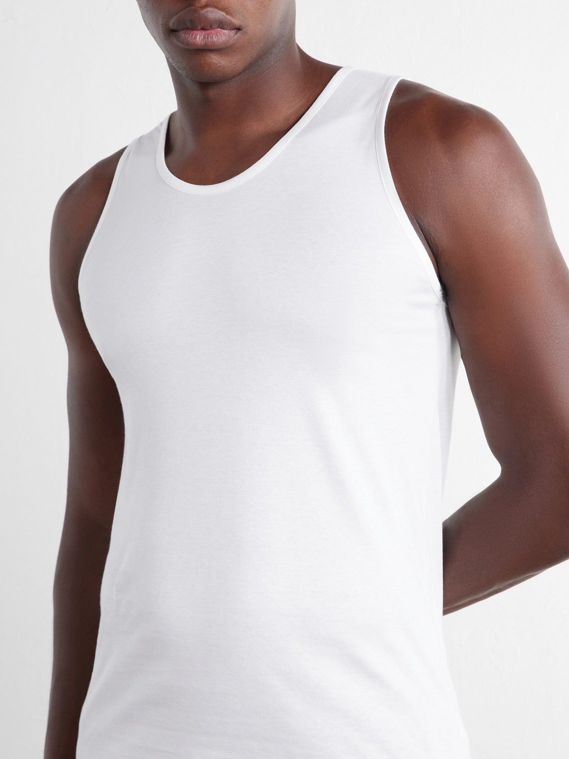 Sea Island Cotton-Jersey Tank Top