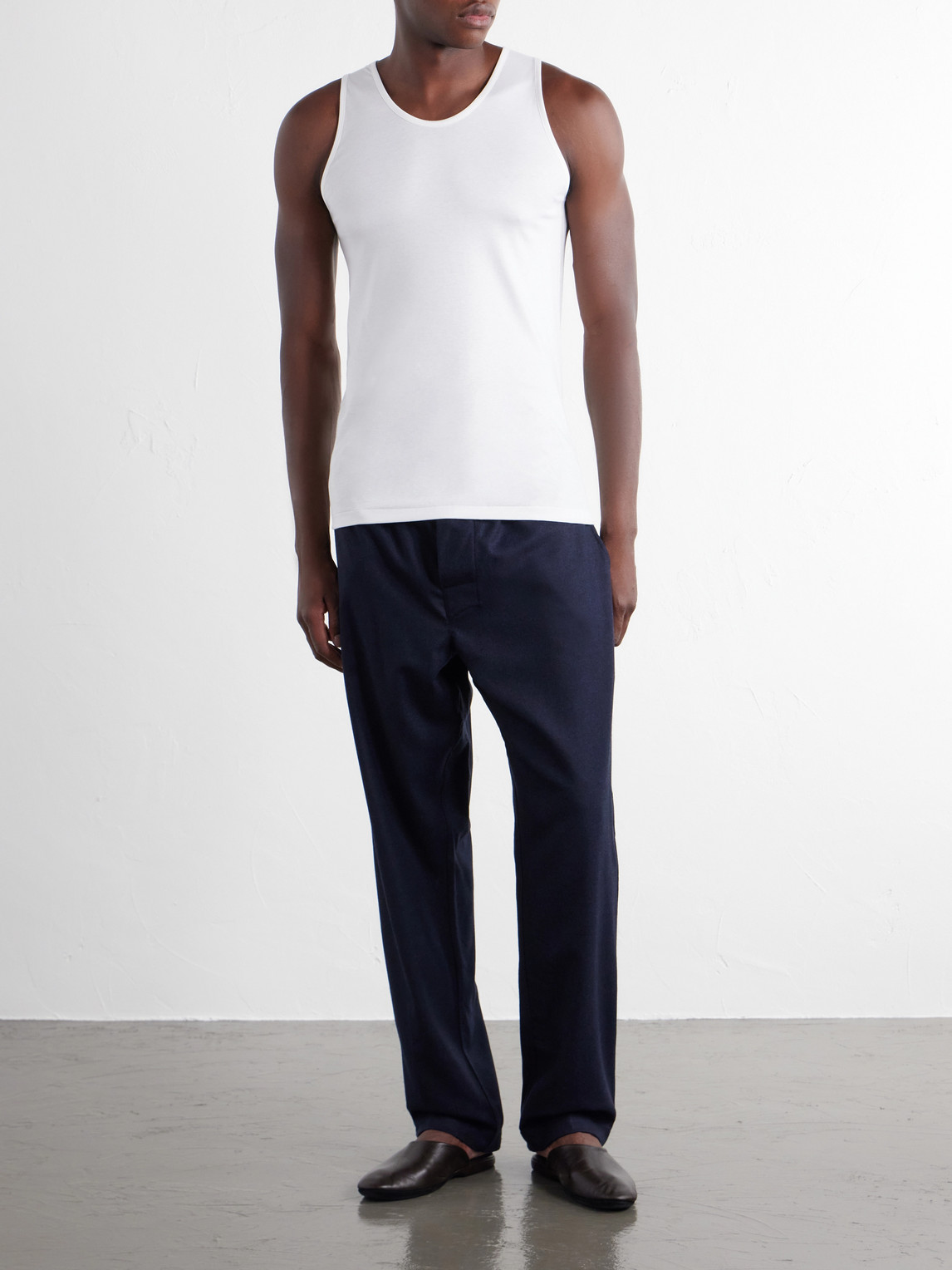 Sea Island Cotton-Jersey Tank Top