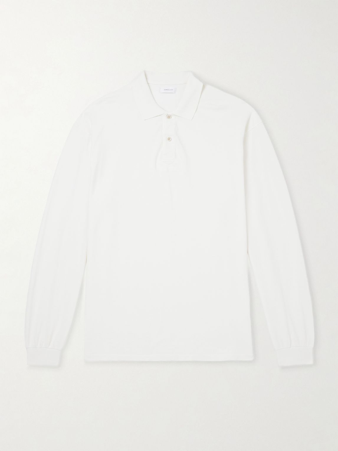 JOHN ELLIOTT 오버사이즈 코튼 피케 폴로 셔츠