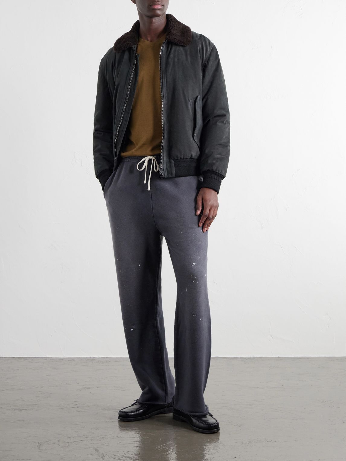 JOHN ELLIOTT 페인트 스플래터 스트레이트 레그 스웻팬츠