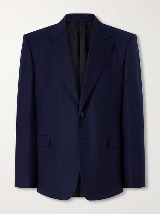 Celine Mercer Padded Wool-Flannel Blazer