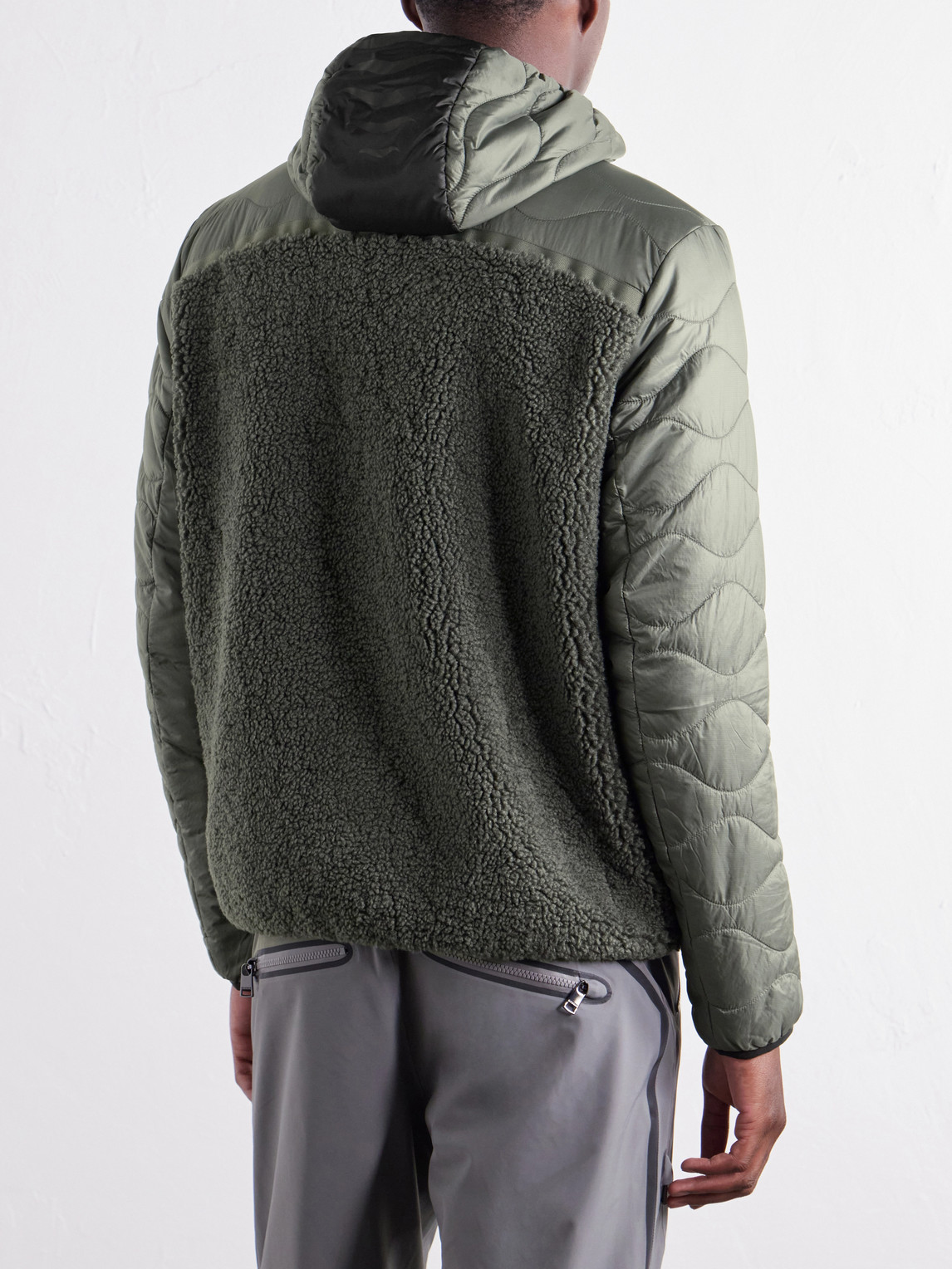 Jarek Hooded Padded Panelled Rip-Stop And Fleece Ski Jacket