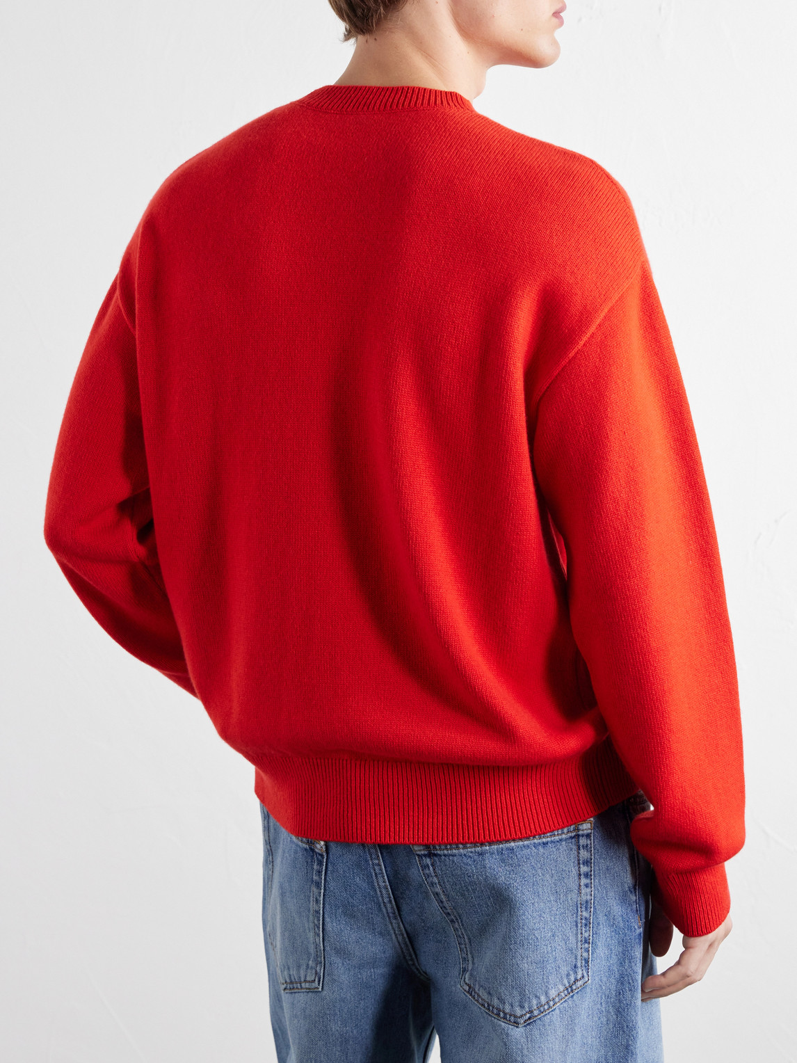 Anagram-Embroidered Cashmere-Blend Sweater