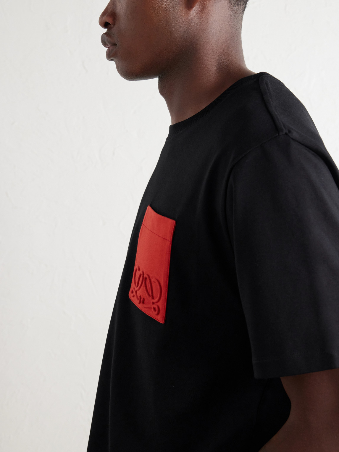 Anagram-Embroidered Cotton-Jersey T-Shirt