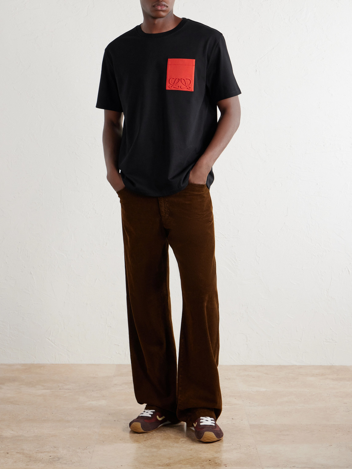 Anagram-Embroidered Cotton-Jersey T-Shirt