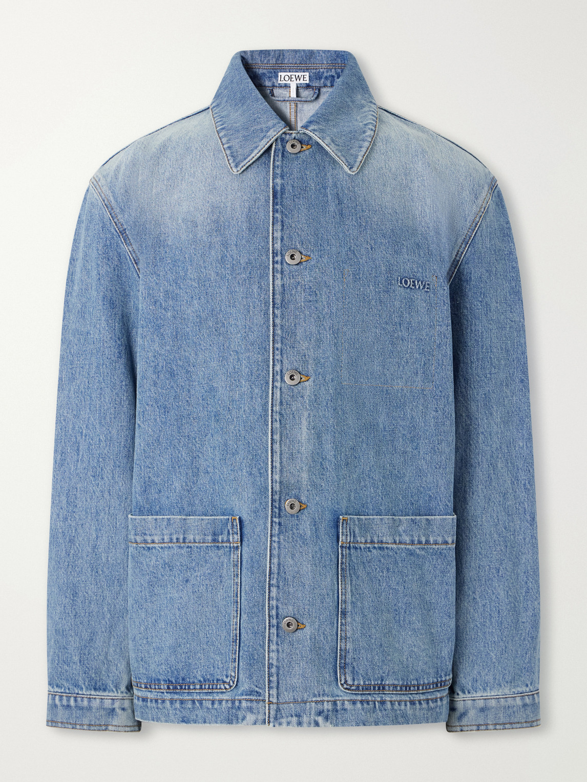 Logo-Embossed Denim Jacket