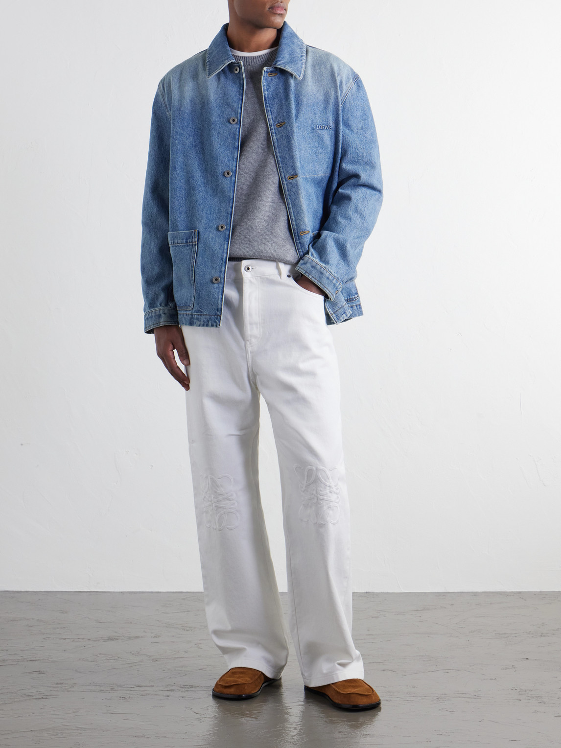 Logo-Embossed Denim Jacket