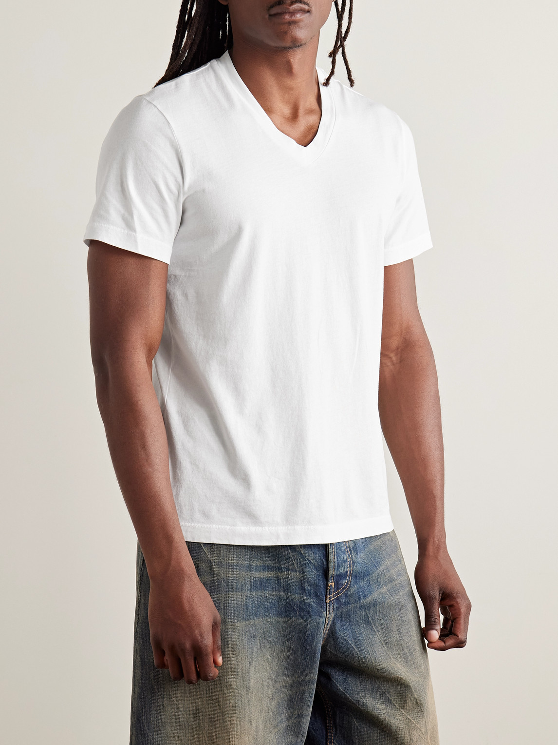 Shop James Perse Combed Cotton-jersey T-shirt In White