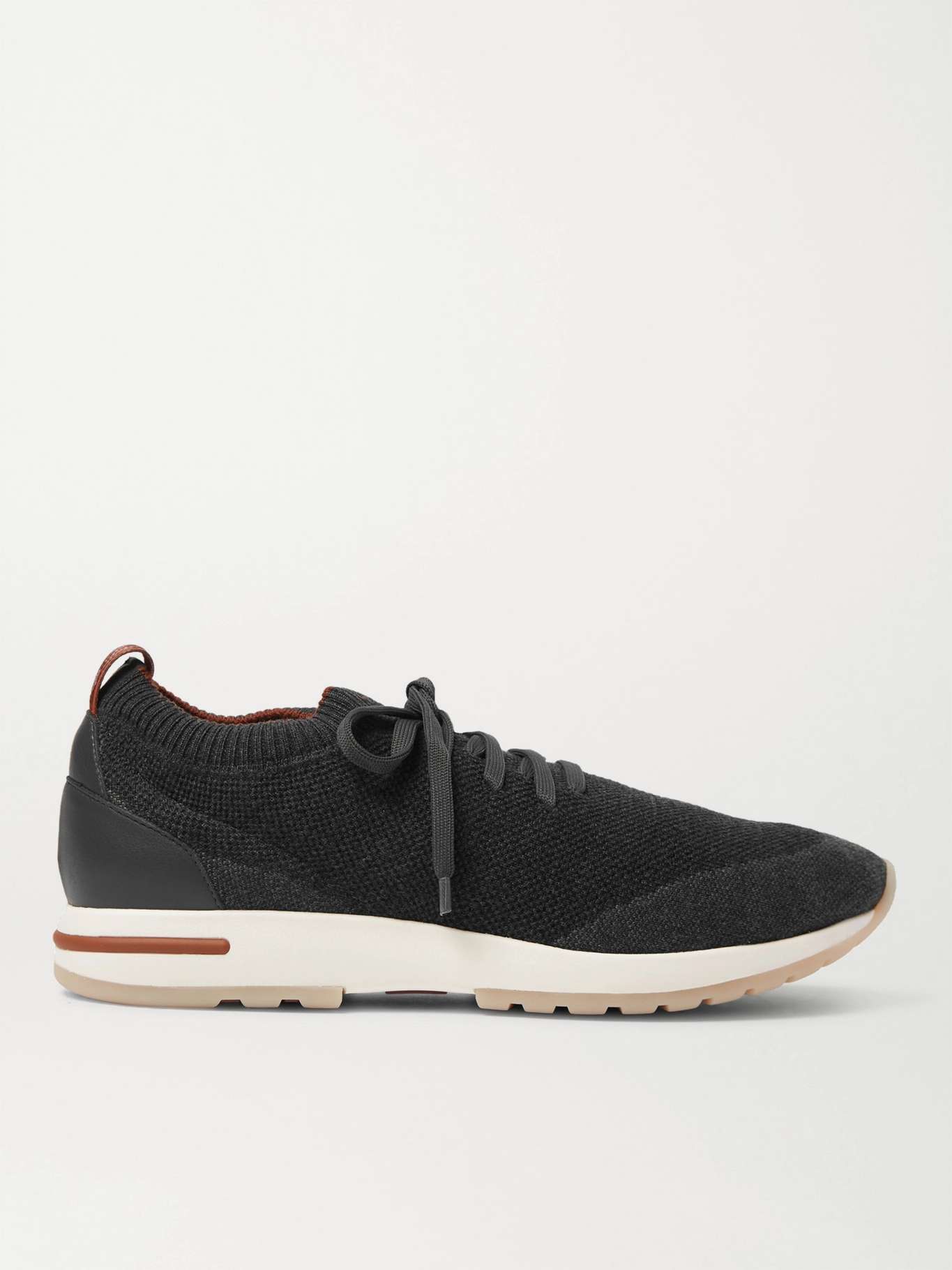 LORO PIANA 360 Flexy Walk Leather-Trimmed Knitted Wish Wool Sneakers ...