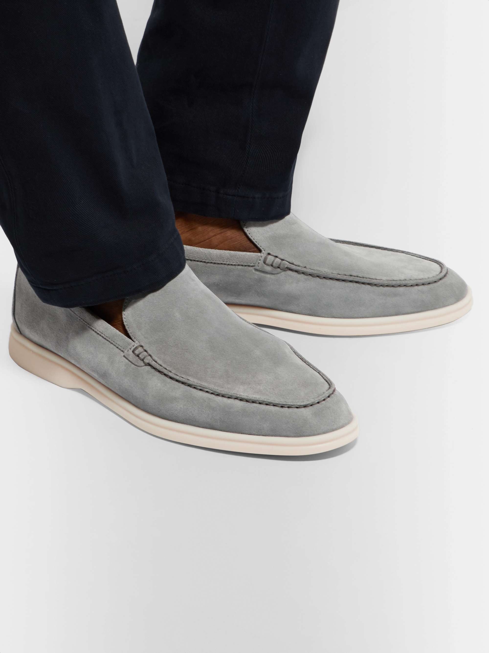LORO PIANA Summer Walk Suede Loafers