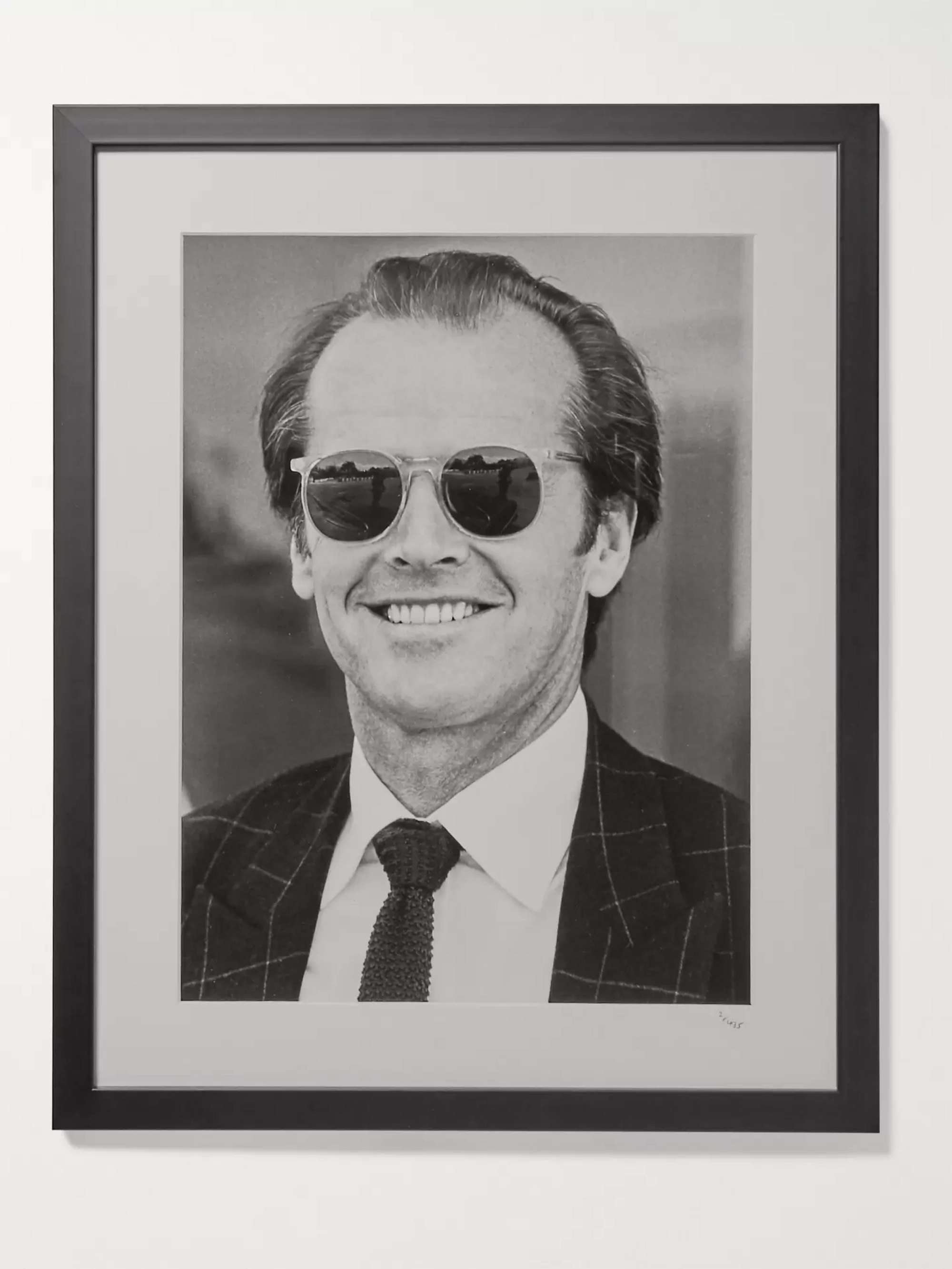 SONIC EDITIONS Framed 1981 Jack Nicholson Cannes Print, 16" x 20"