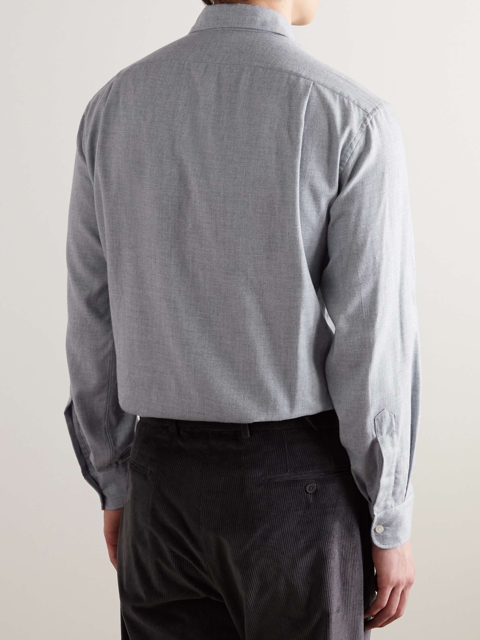 CHARVET Cotton and Wool-Blend Flannel Shirt