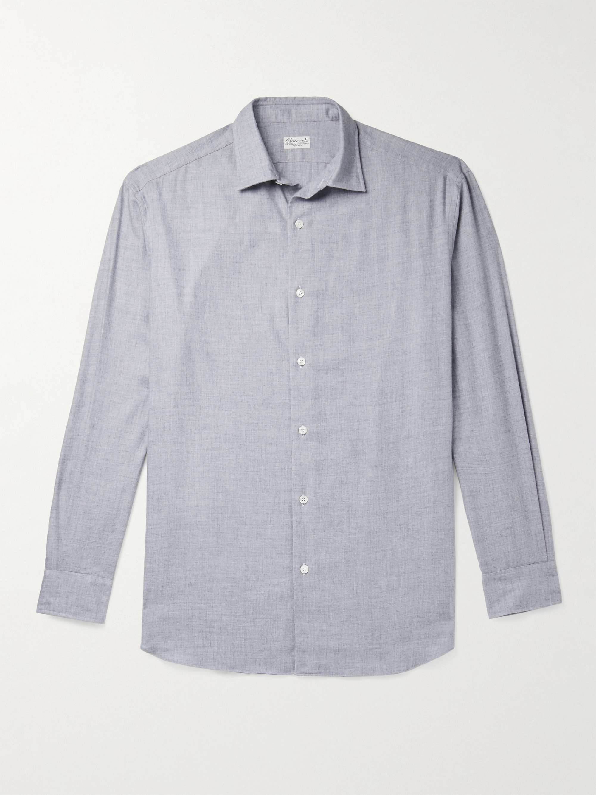 CHARVET Cotton and Wool-Blend Flannel Shirt for Men | MR PORTER