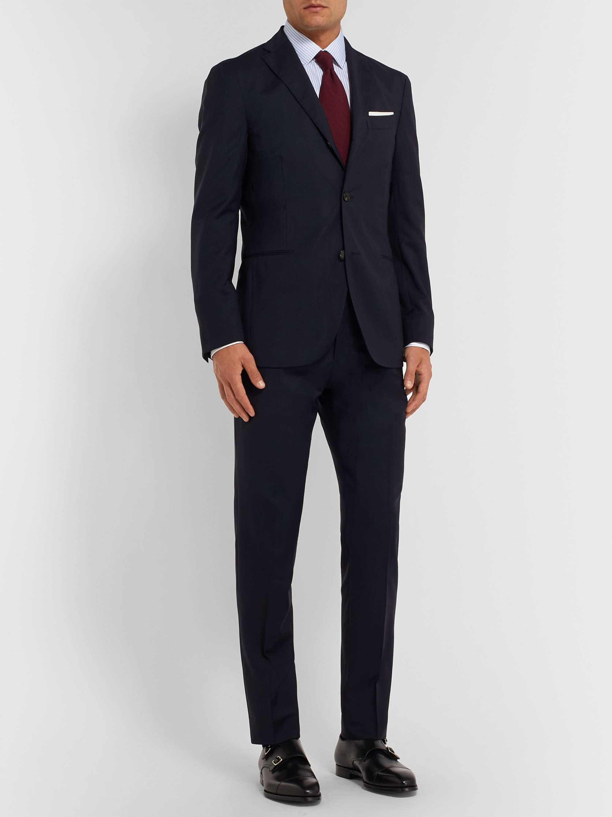 CHARVET Blue Striped Cotton-Poplin Shirt