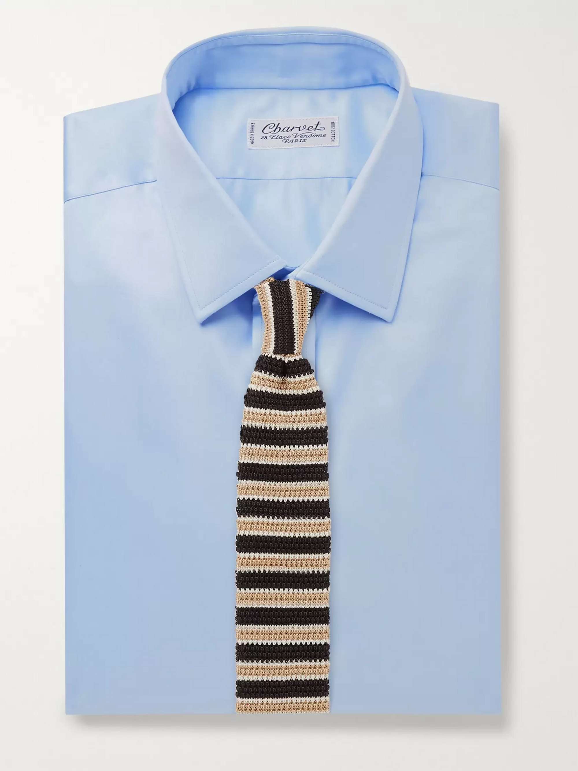 CHARVET Light-Blue Slim-Fit Cotton Shirt