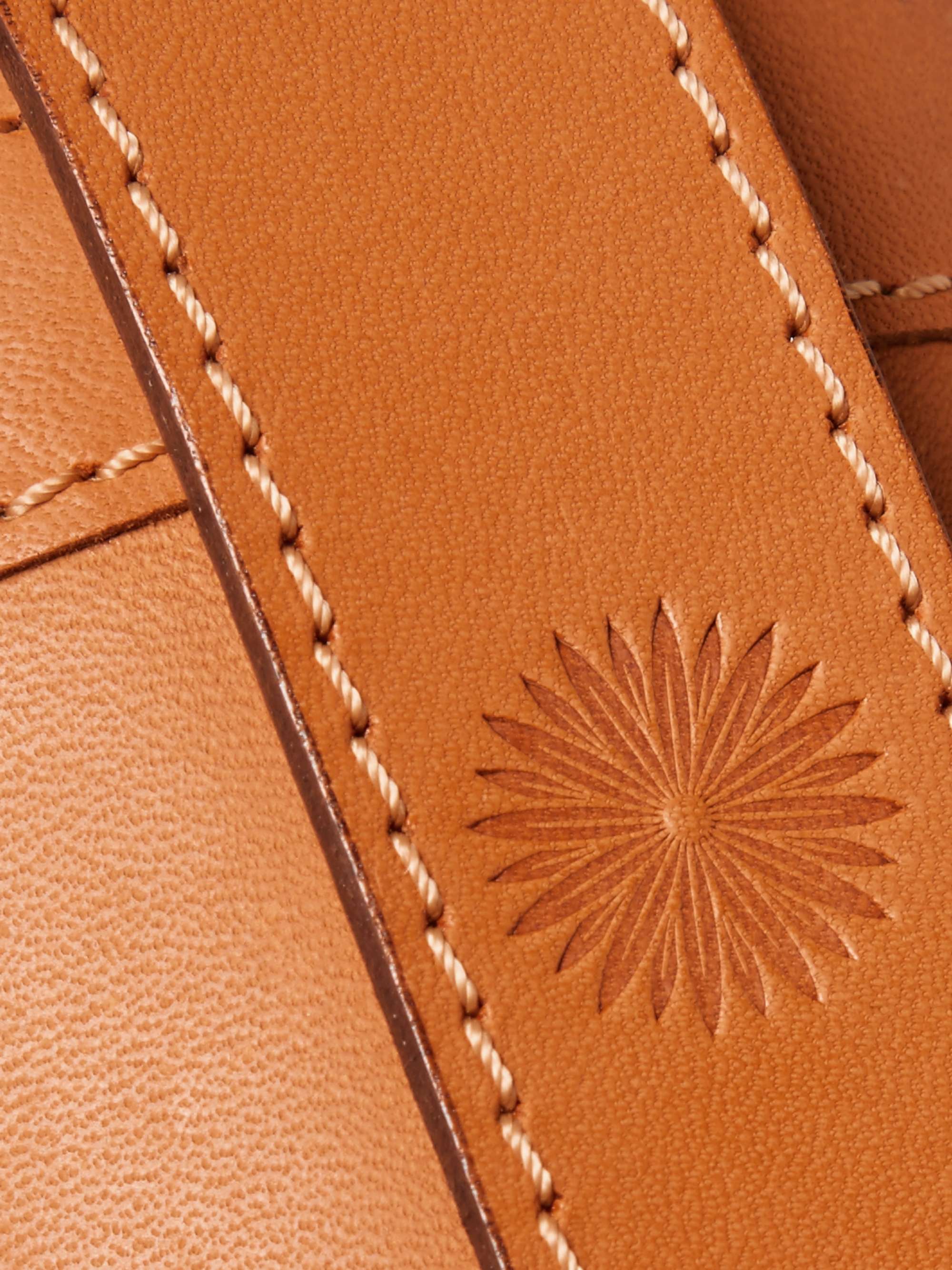 PURDEY Leather and Glass Flask Set