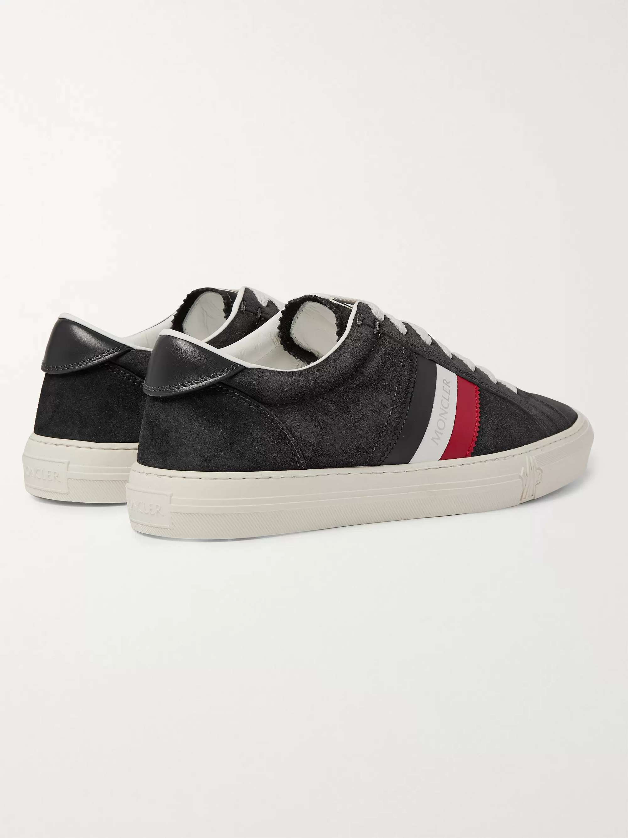 MONCLER New Monaco Leather and Suede Sneakers