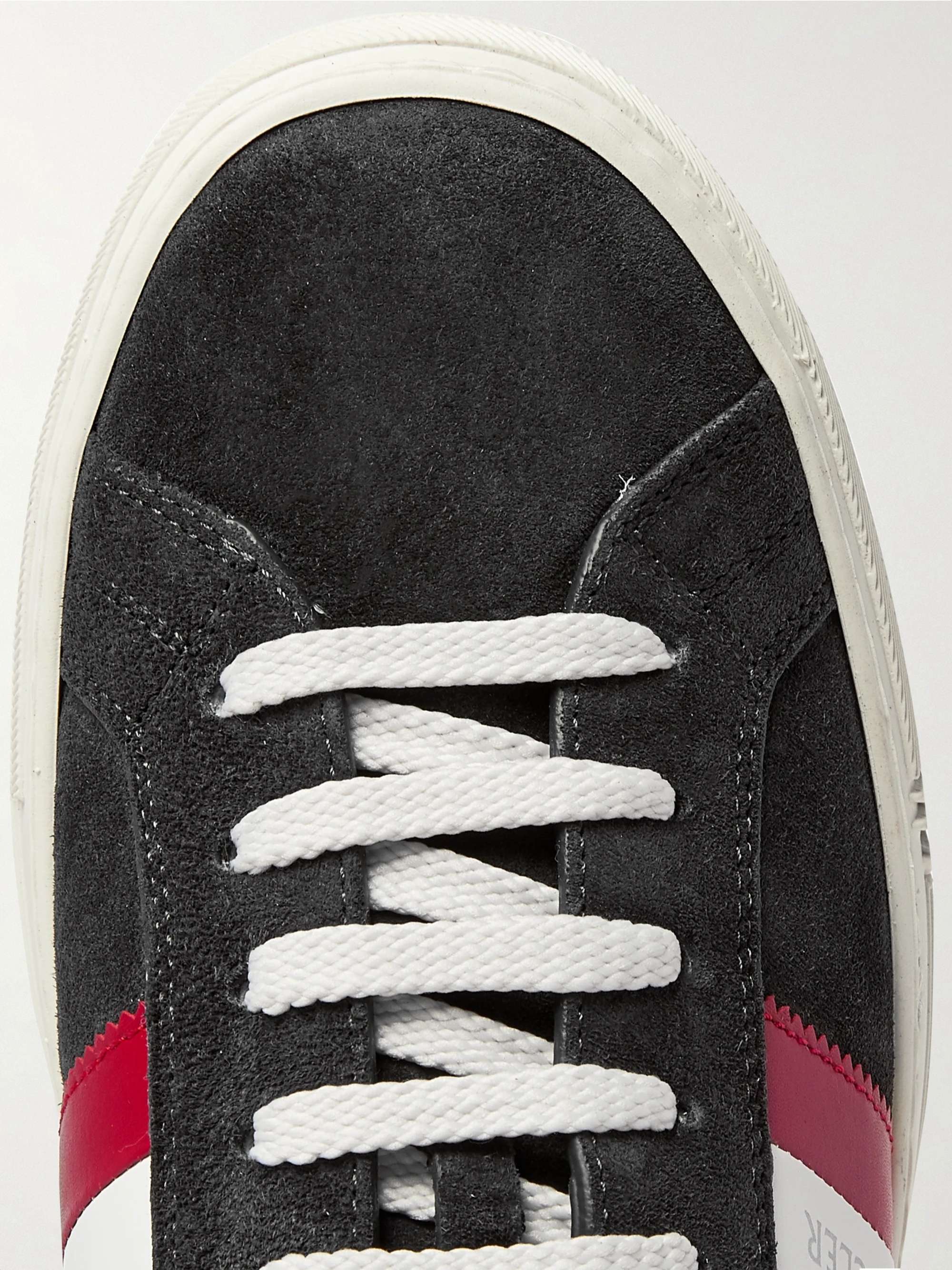 MONCLER New Monaco Leather and Suede Sneakers