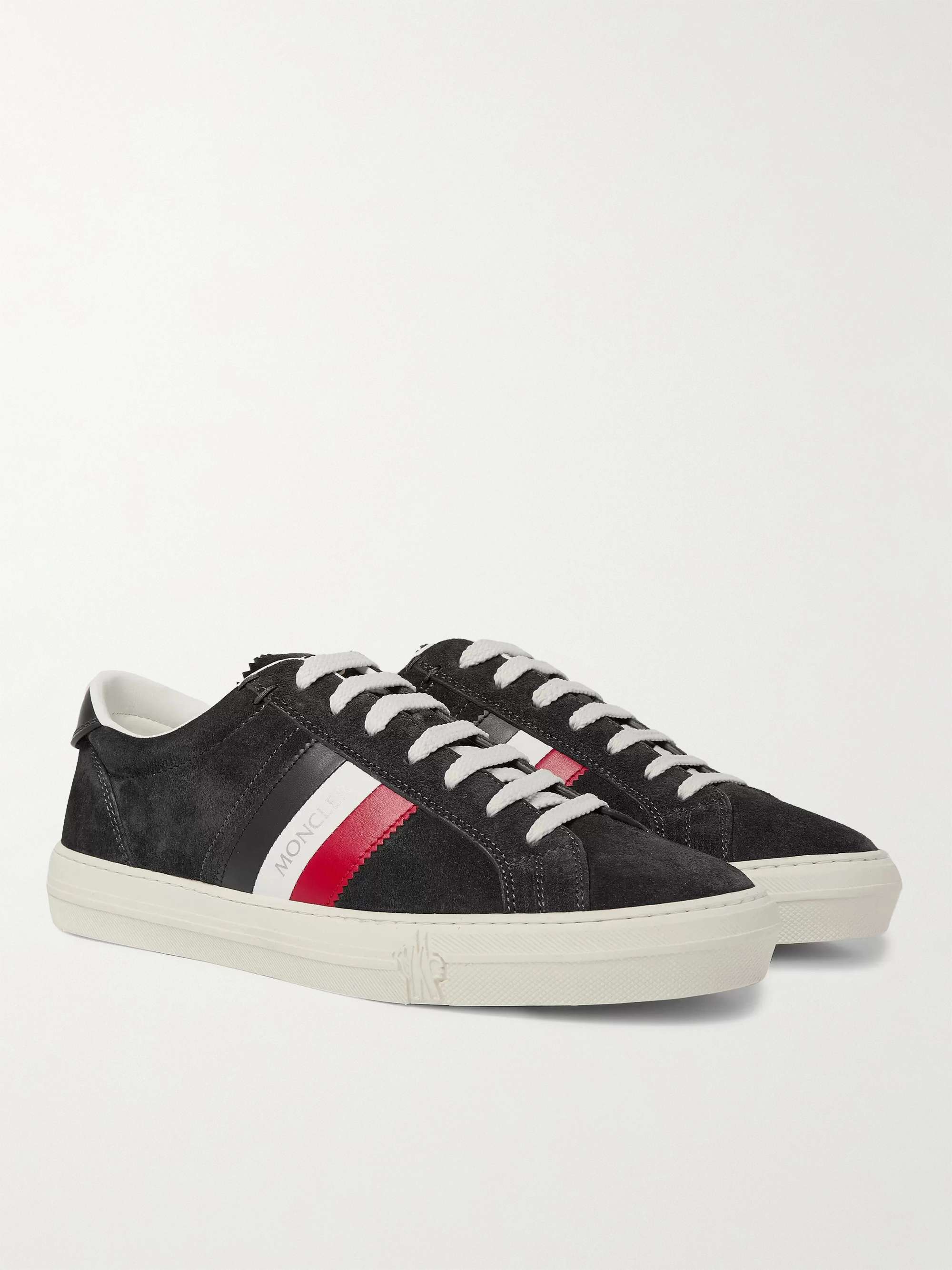 MONCLER New Monaco Leather and Suede Sneakers