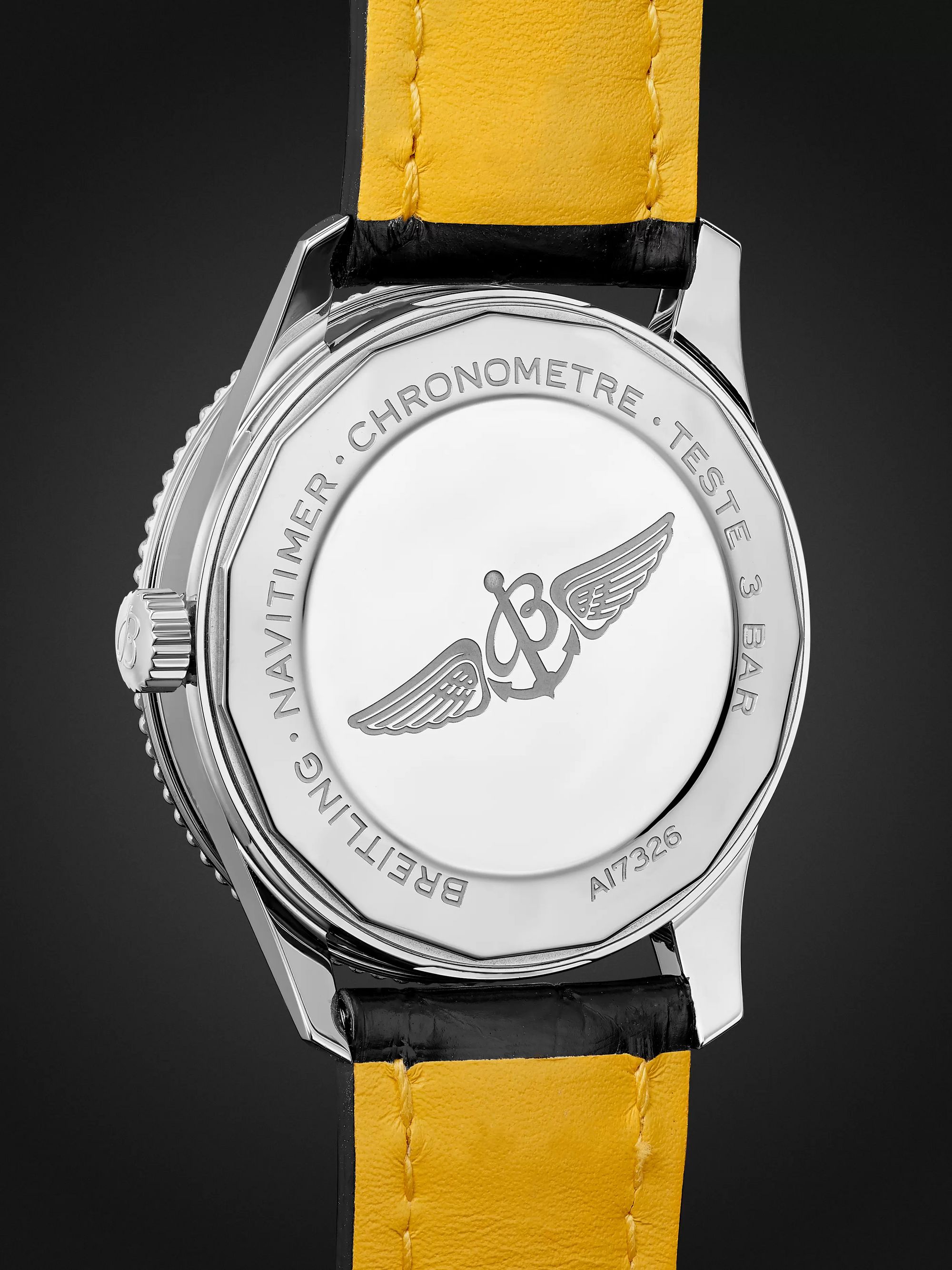 BREITLING Navitimer 1 Automatic 41mm Stainless Steel and Alligator Watch, Ref. No. A17326211B1P2