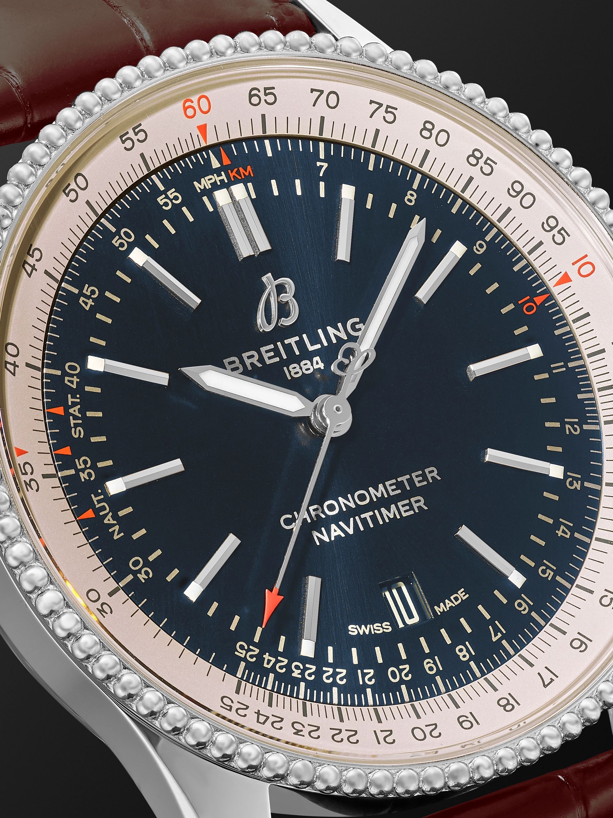 BREITLING Navitimer Automatic 41mm Stainless Steel and Alligator Watch, Ref. No. A17326211C1P2