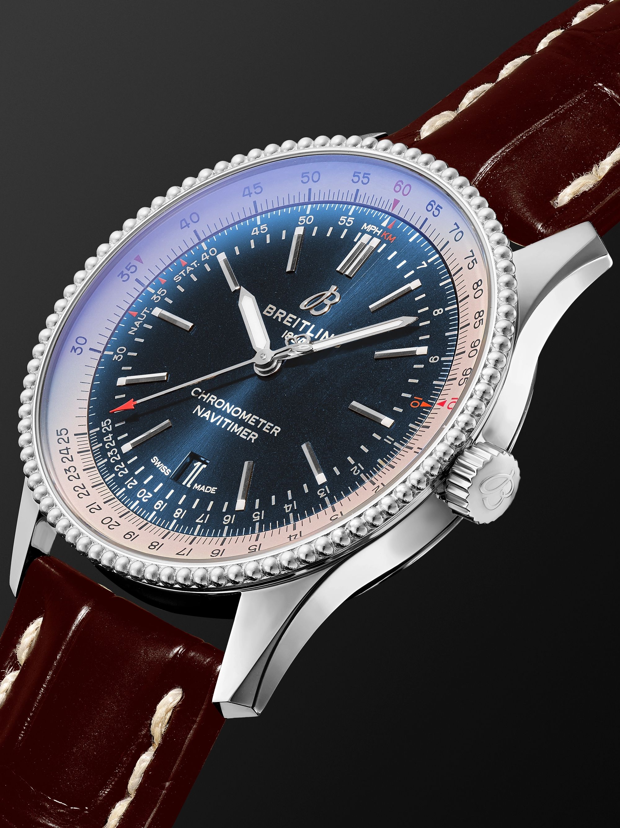 BREITLING Navitimer Automatic 41mm Stainless Steel and Alligator Watch, Ref. No. A17326211C1P2