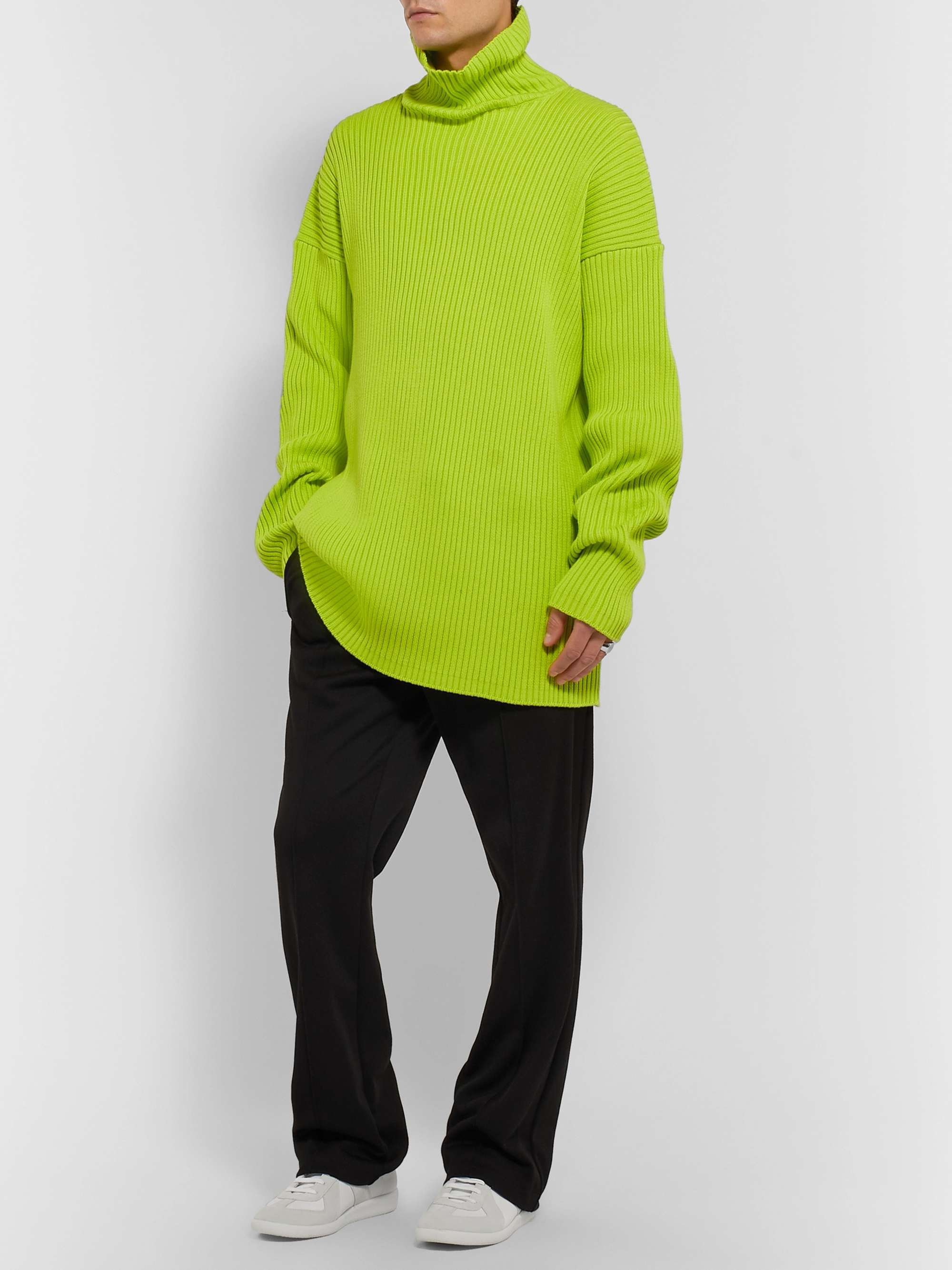 MAISON MARGIELA Replica Leather and Suede Sneakers