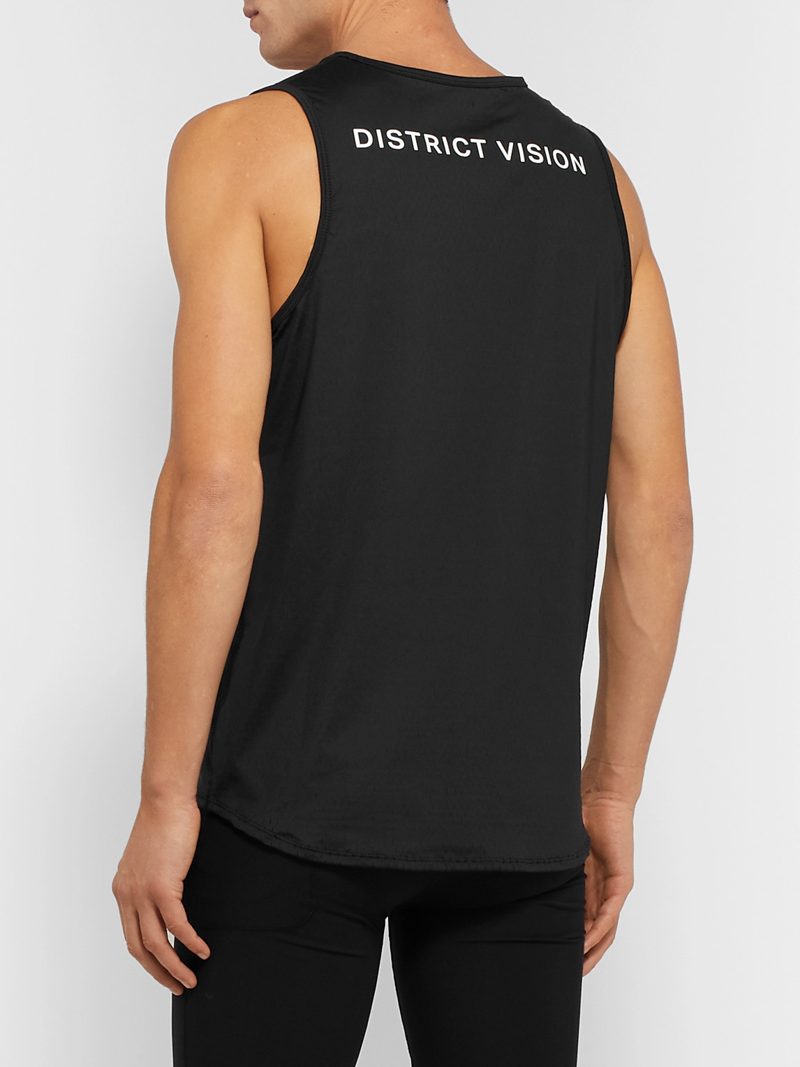 Shop District Vision Air-wear Stretch-mesh Tank Top In Black